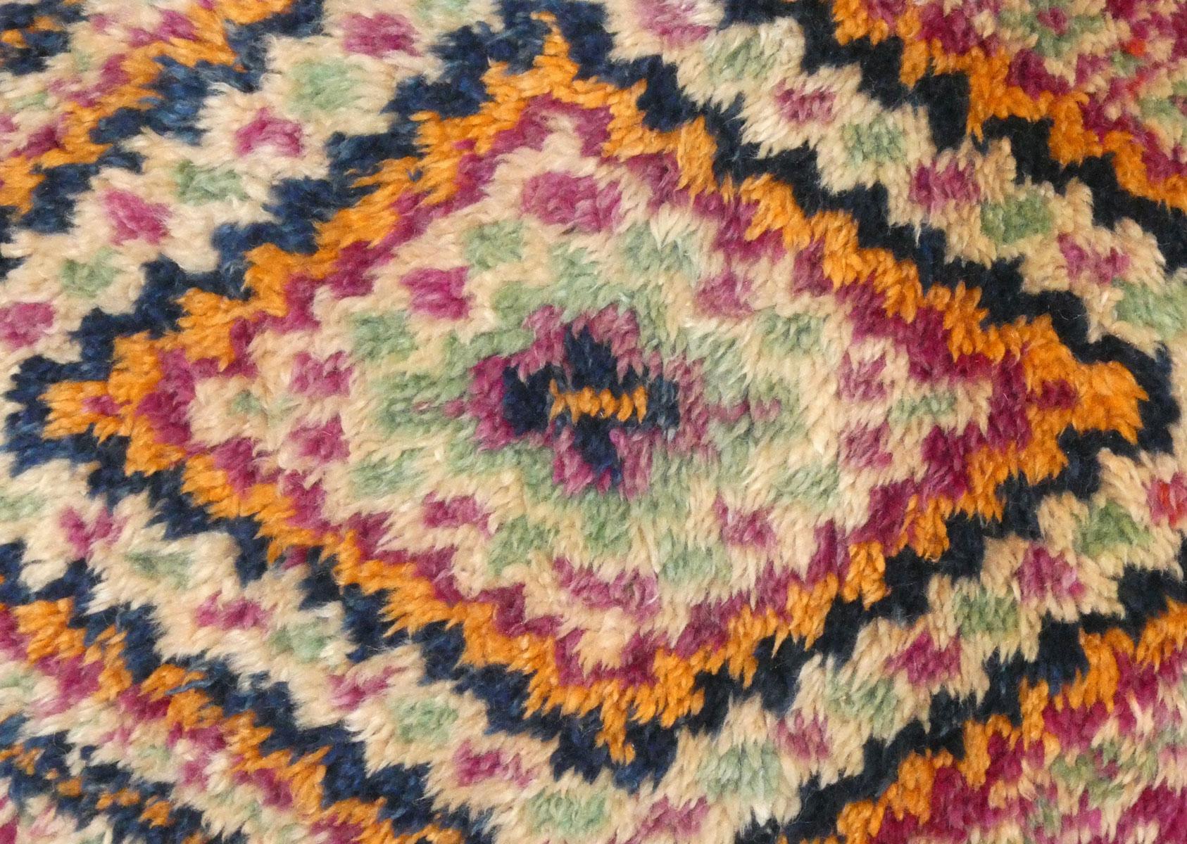 Midcentury Moroccan Beni M'Guild Wool Rug 6'3 x 12' For Sale 2