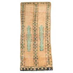 Midcentury Moroccan Boujad  Honey Wool Rug 4'5 x 8'11