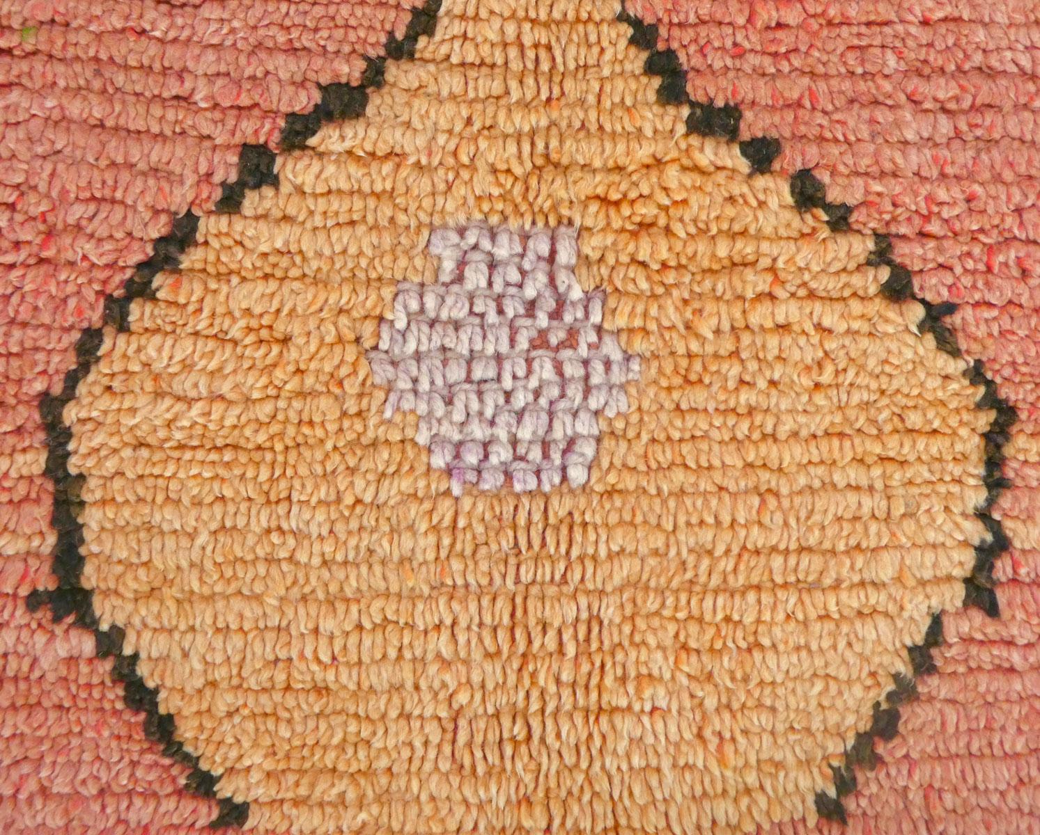 Marocchino Tappeto in terracotta Boujad marocchino di metà secolo in vendita
