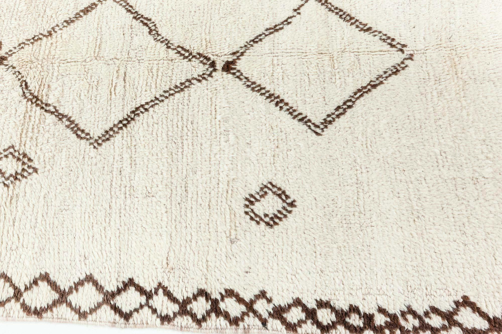 Mid-Century Modern Midcentury Moroccan Geometric Wool Rug For Sale
