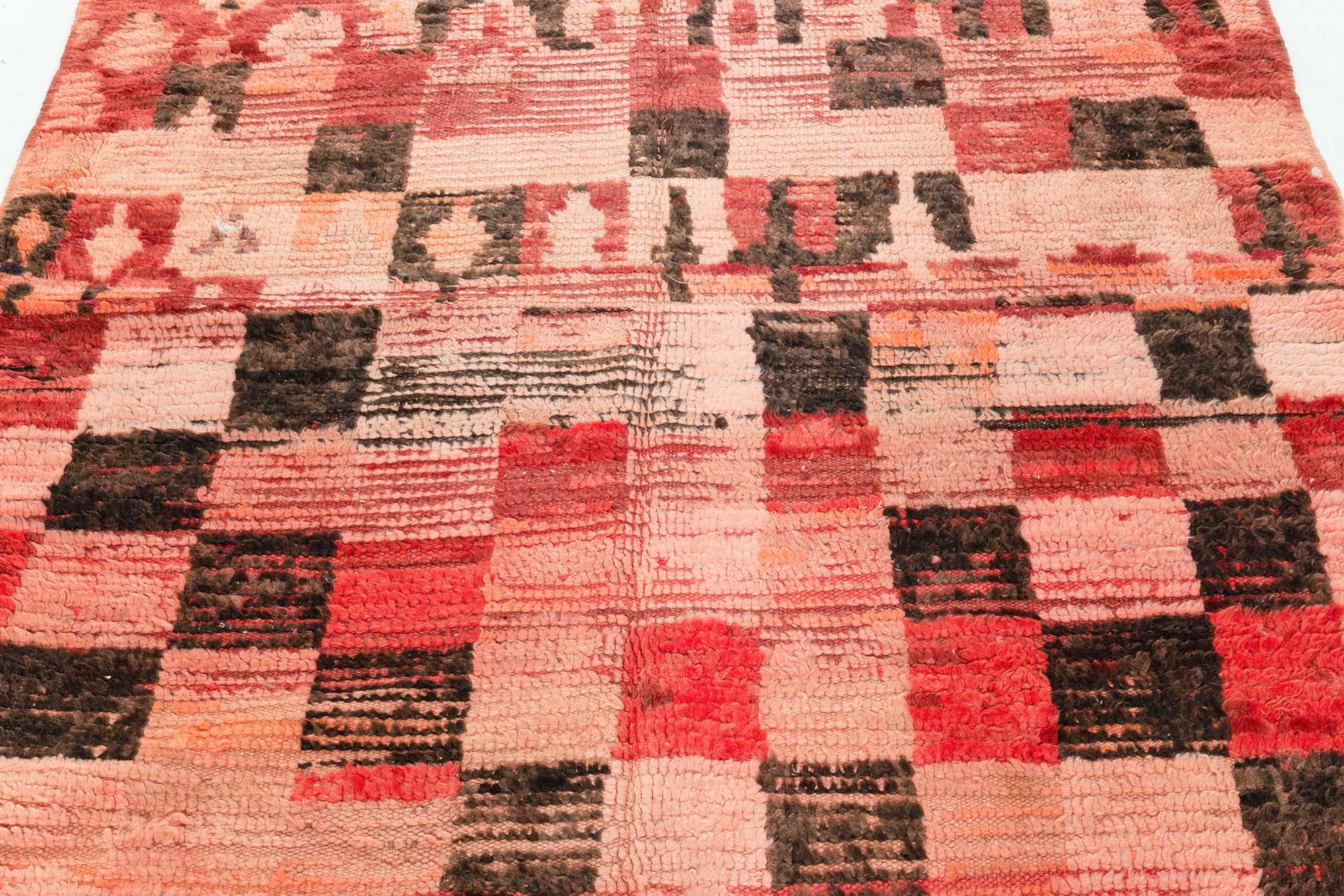 Hand-Knotted Midcentury Moroccan Rug For Sale
