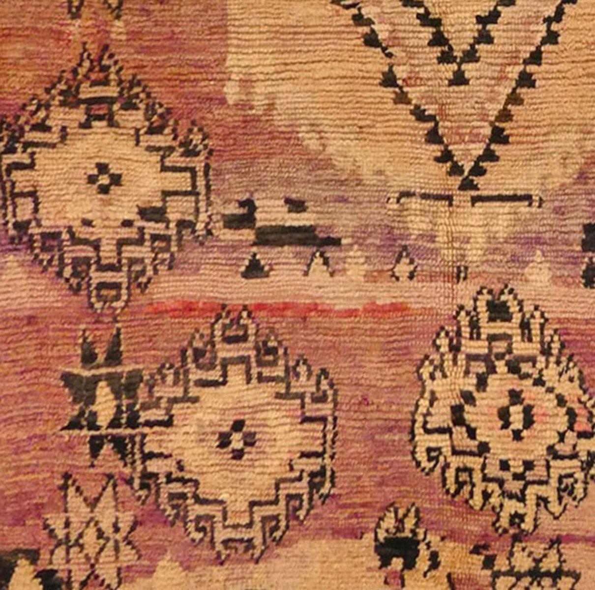 Hand-Knotted Midcentury Moroccan Wool Rug  5'10 x 9' For Sale