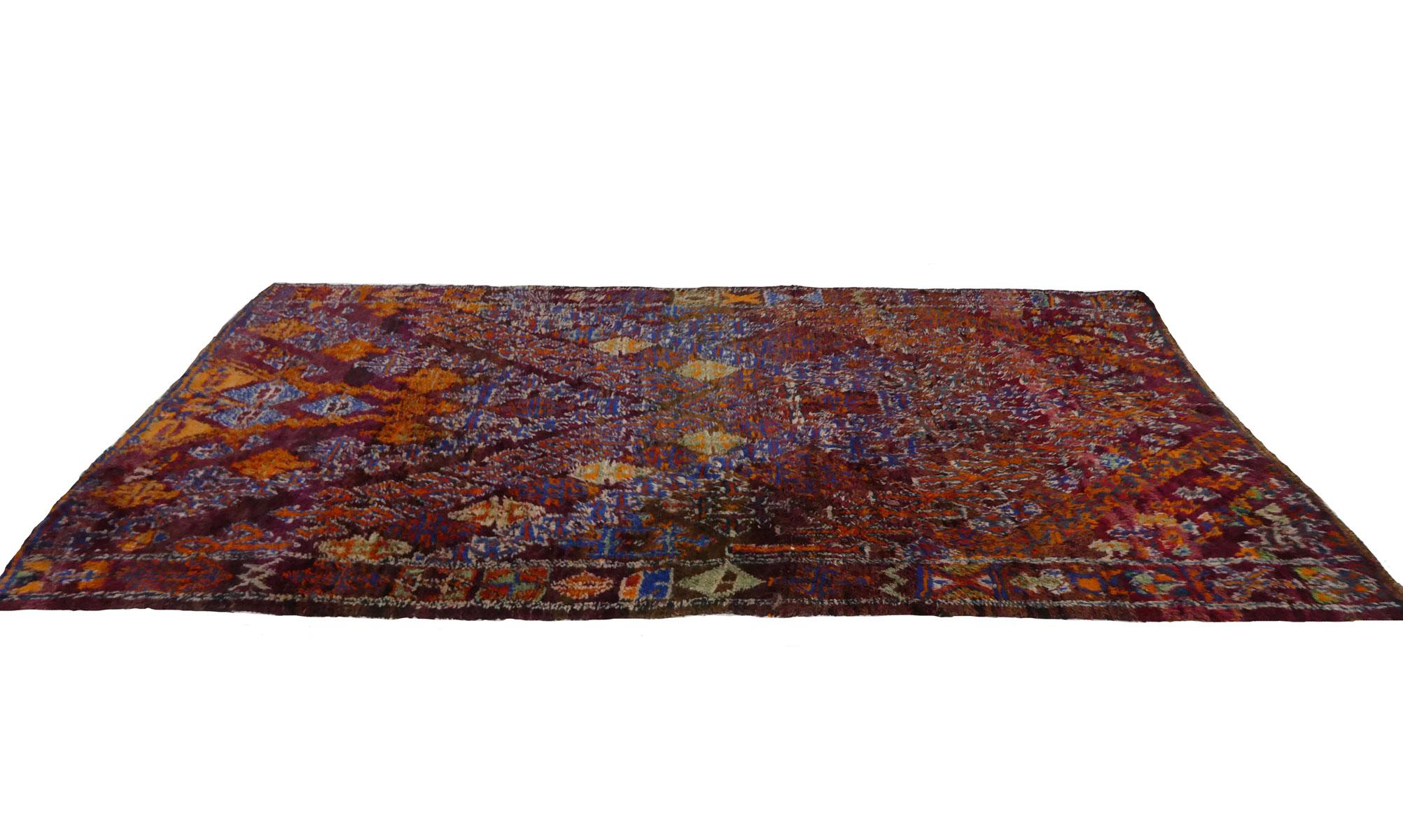 Midcentury Moroccan Zayane Wool Rug 5'7