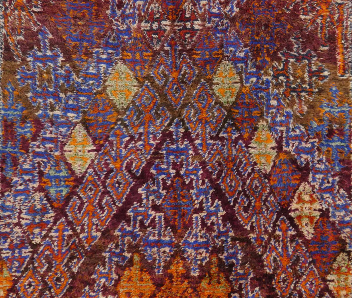 Midcentury Moroccan Zayane Wool Rug 5'7