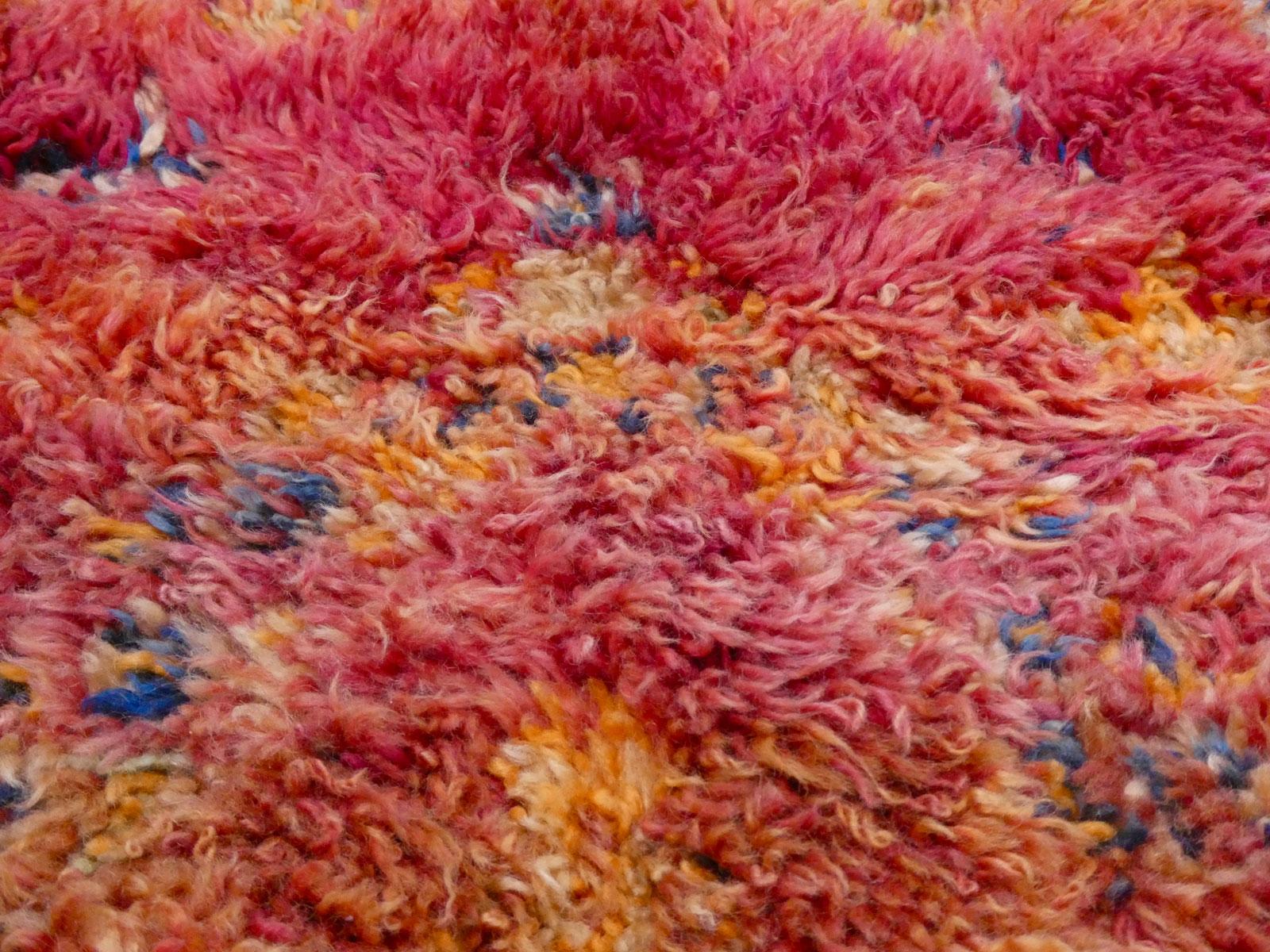 Late 20th Century Midcentury Moroccan Zayane Wool Rug  6'6 X 9'8 For Sale