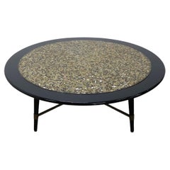 Midcentury Mosaic Center Table made with Precious Stones