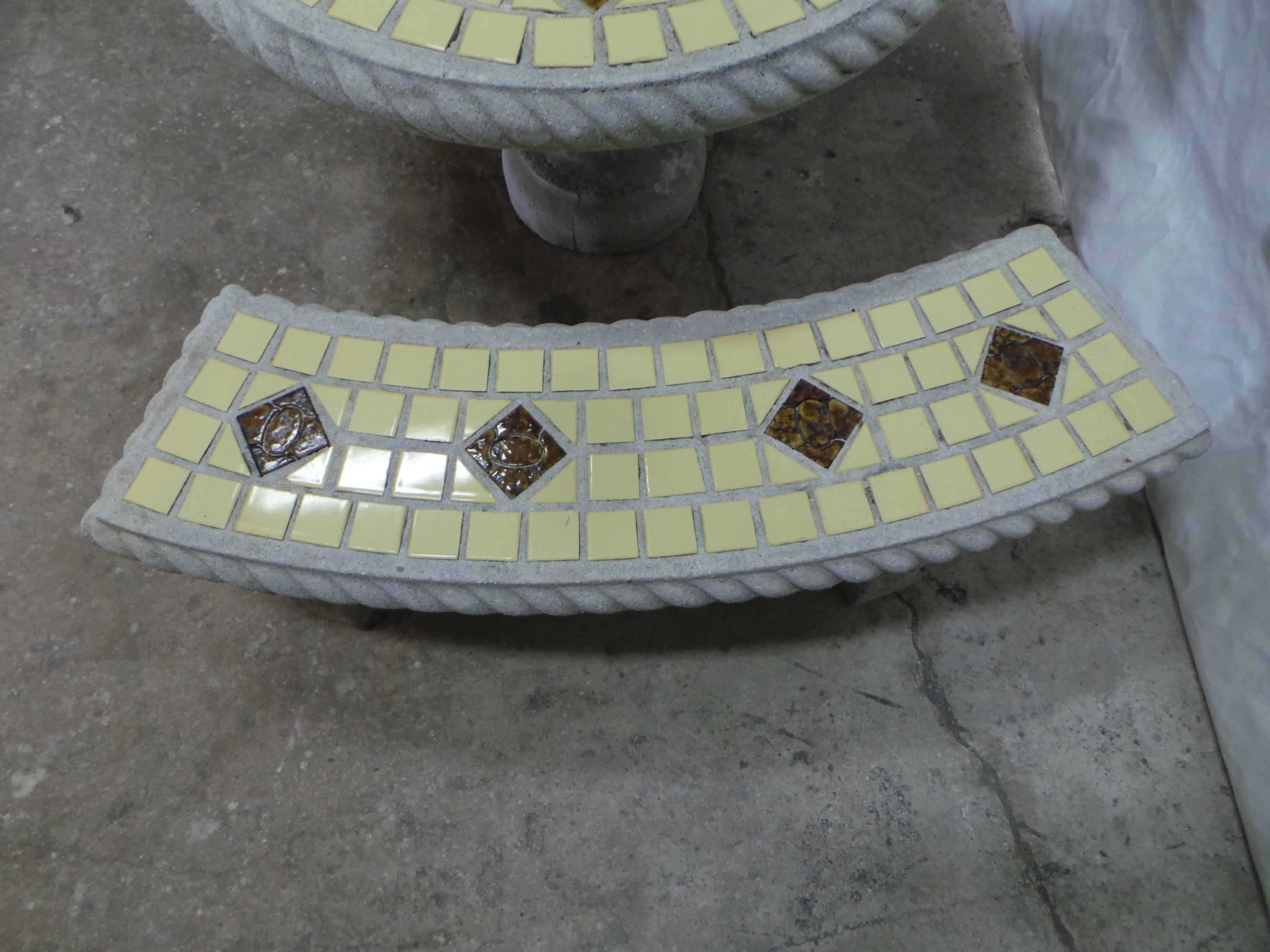 mosaic garden stool