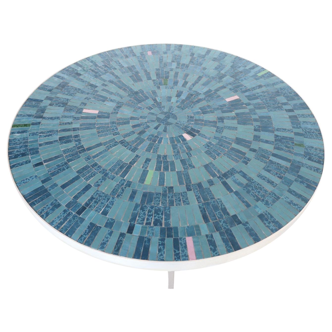 Midcentury Mosaic Tile and Steel Coffee Table by Berthold Muller, 1960