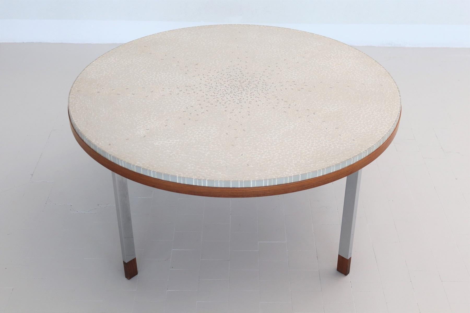Midcentury Mosaic Tile and Teak Coffee Table by Berthold Müller, 1960s For Sale 4