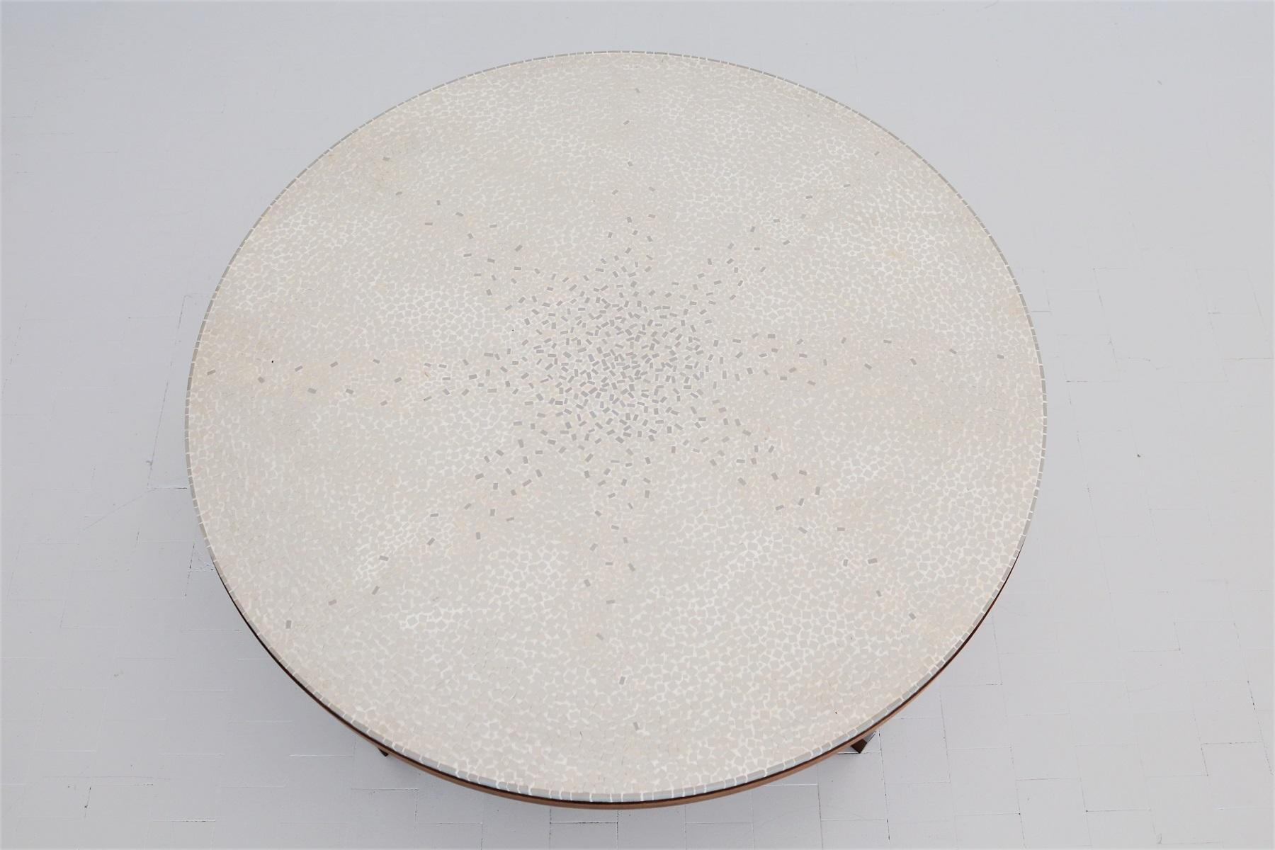 Couchtisch mit Mosaikfliesen und Teakholz von Berthold Müller, 1960er Jahre (Moderne der Mitte des Jahrhunderts) im Angebot
