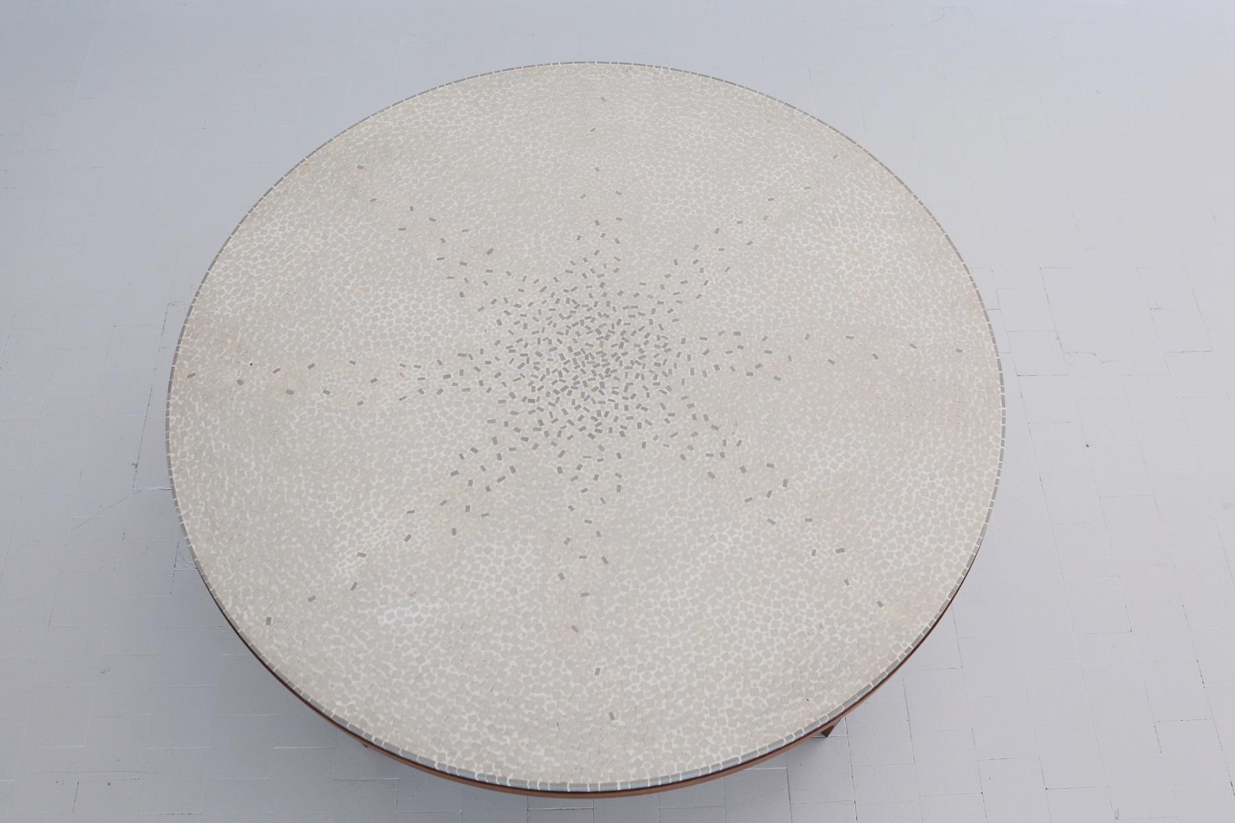 Table basse en carreaux de mosaïque et teck du milieu du siècle dernier de Berthold Mller, années 1960 en vente 1