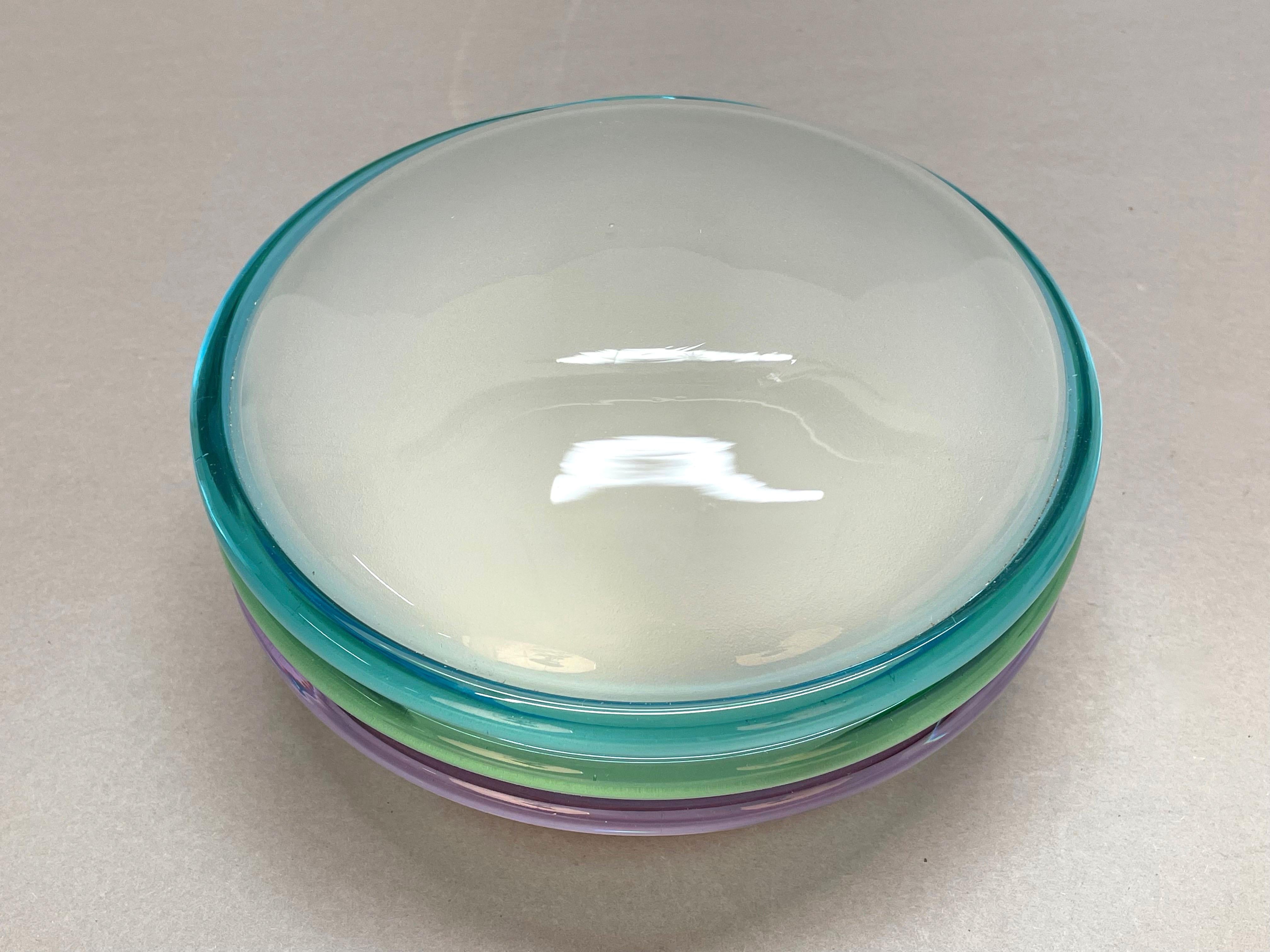 Mid-Century Modern Midcentury Multicolored Murano Glass Italian Leucos Sconce, 1970s