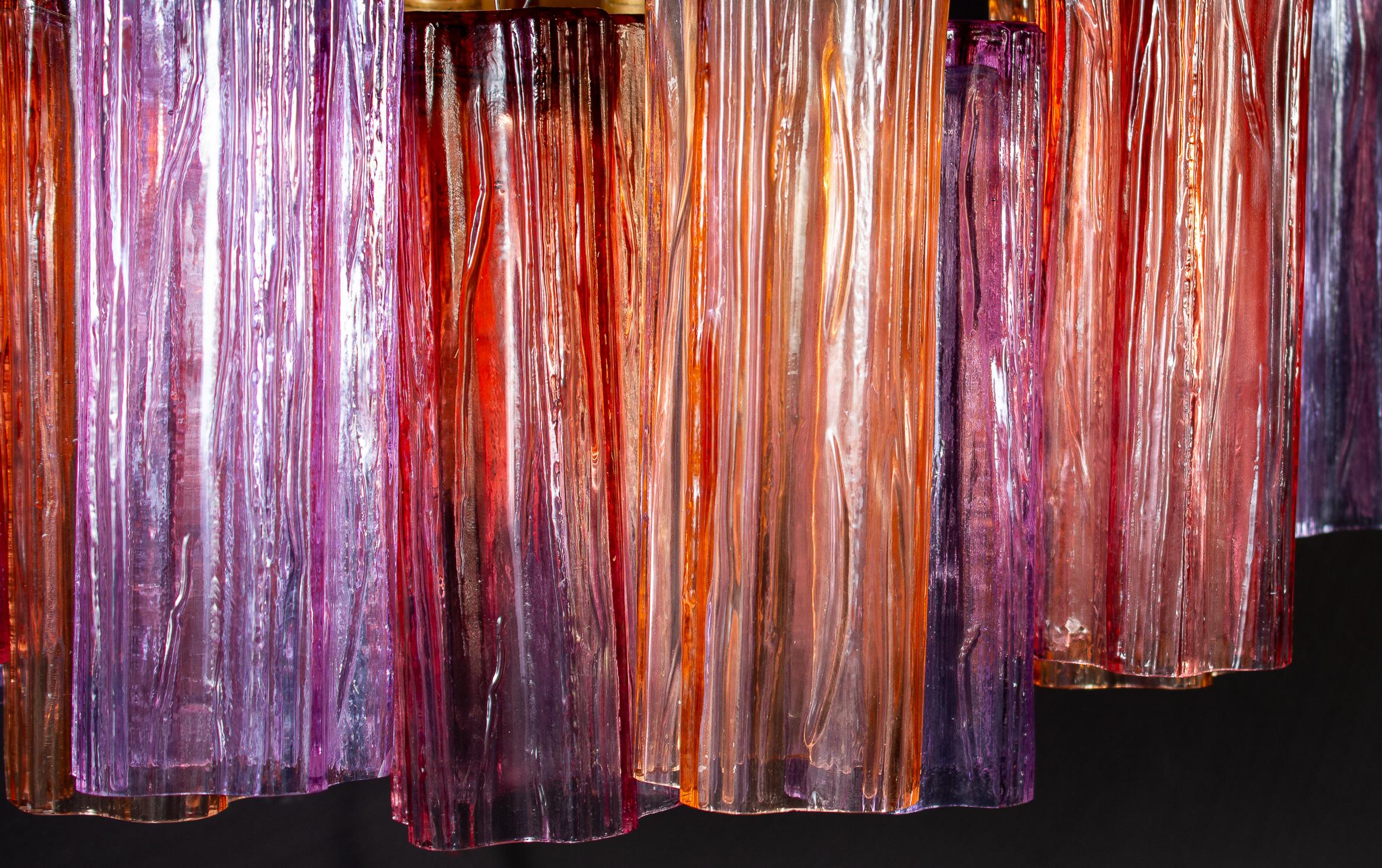 Midcentury Multicolored Murano Glass Tronchi Chandelier by T.Zuccheri for Venini 10