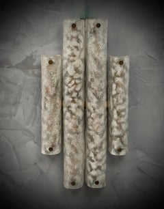 Murano Art Glass and Brass Wall Light and Sconces, 1950