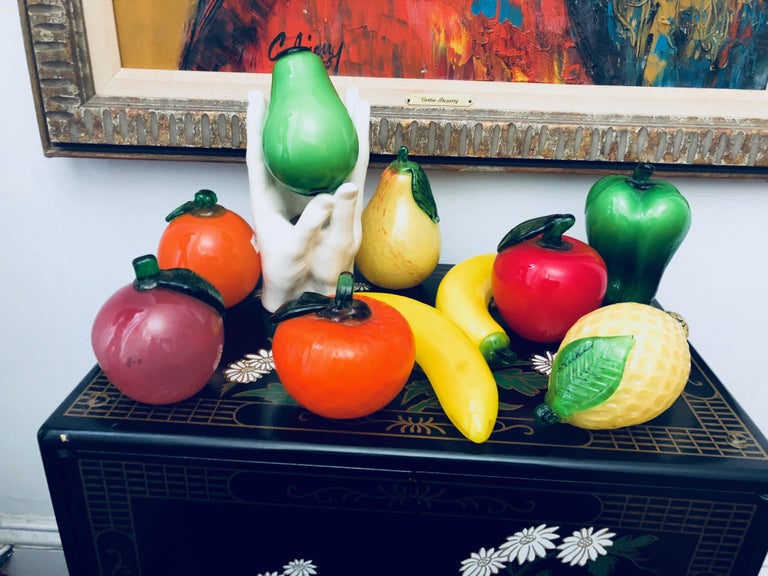 Midcentury Murano Art Glass Fruit Sculptures Apple Citrus Pear midcentury-murano-art-glass-fruit-sculptures-apple-citrus-pear