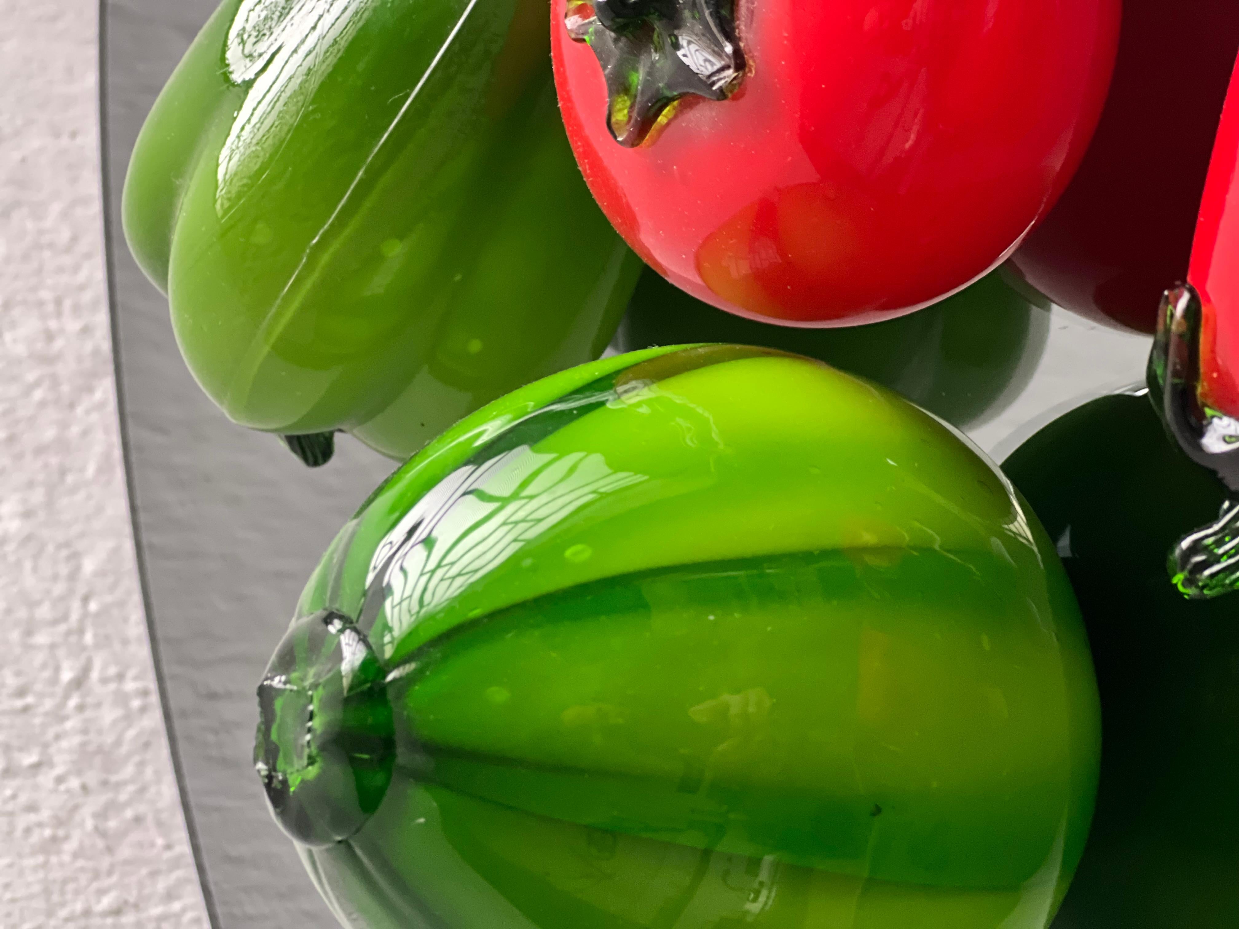 Midcentury Murano Art Glass Fruit & Vegetable Exotic Harvest Sculpture Set For Sale 11