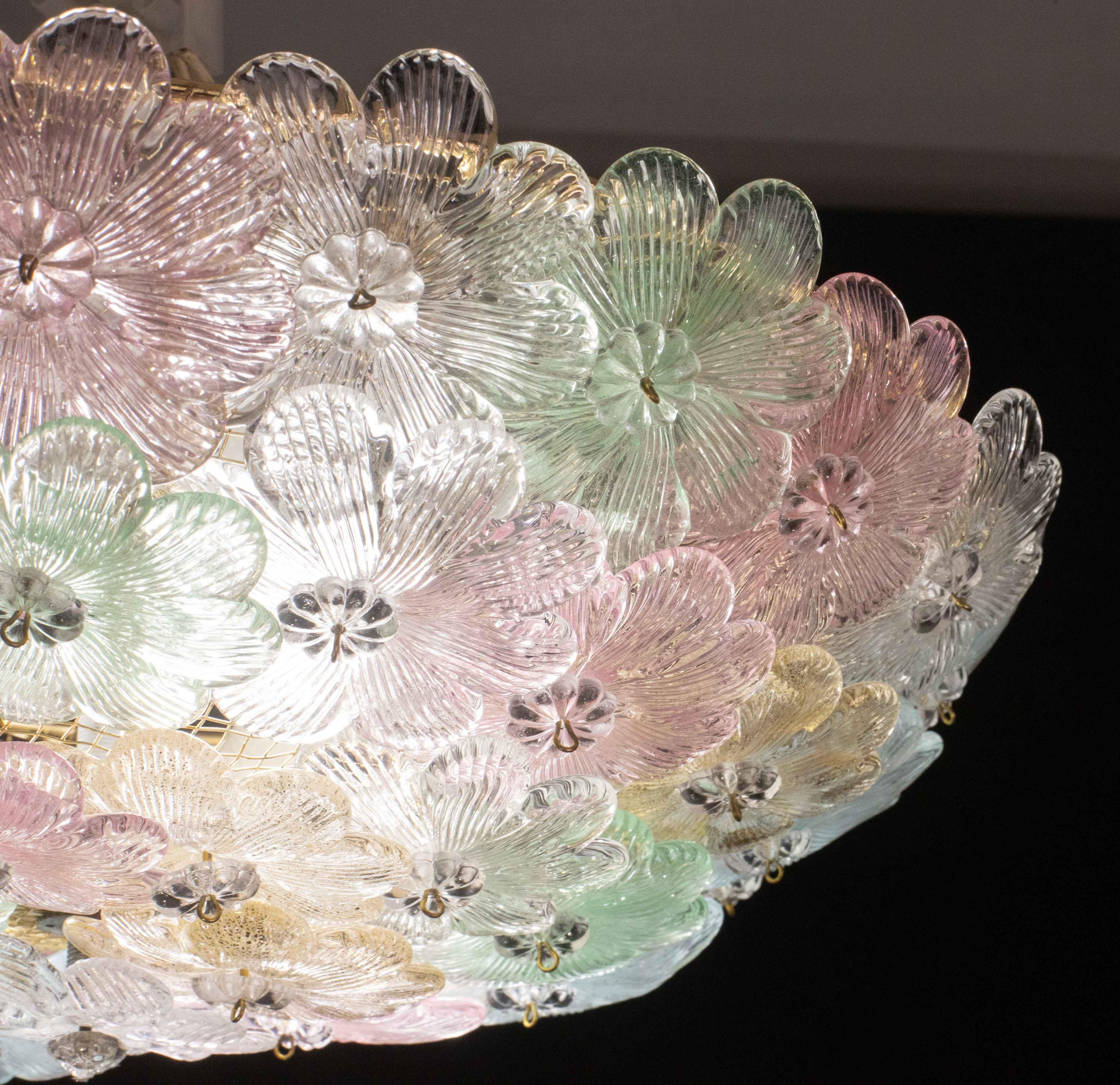 Apparecchio a filo di fiori di Murano Barovier&Toso del 1960, soffitto, 1960 in vendita 1