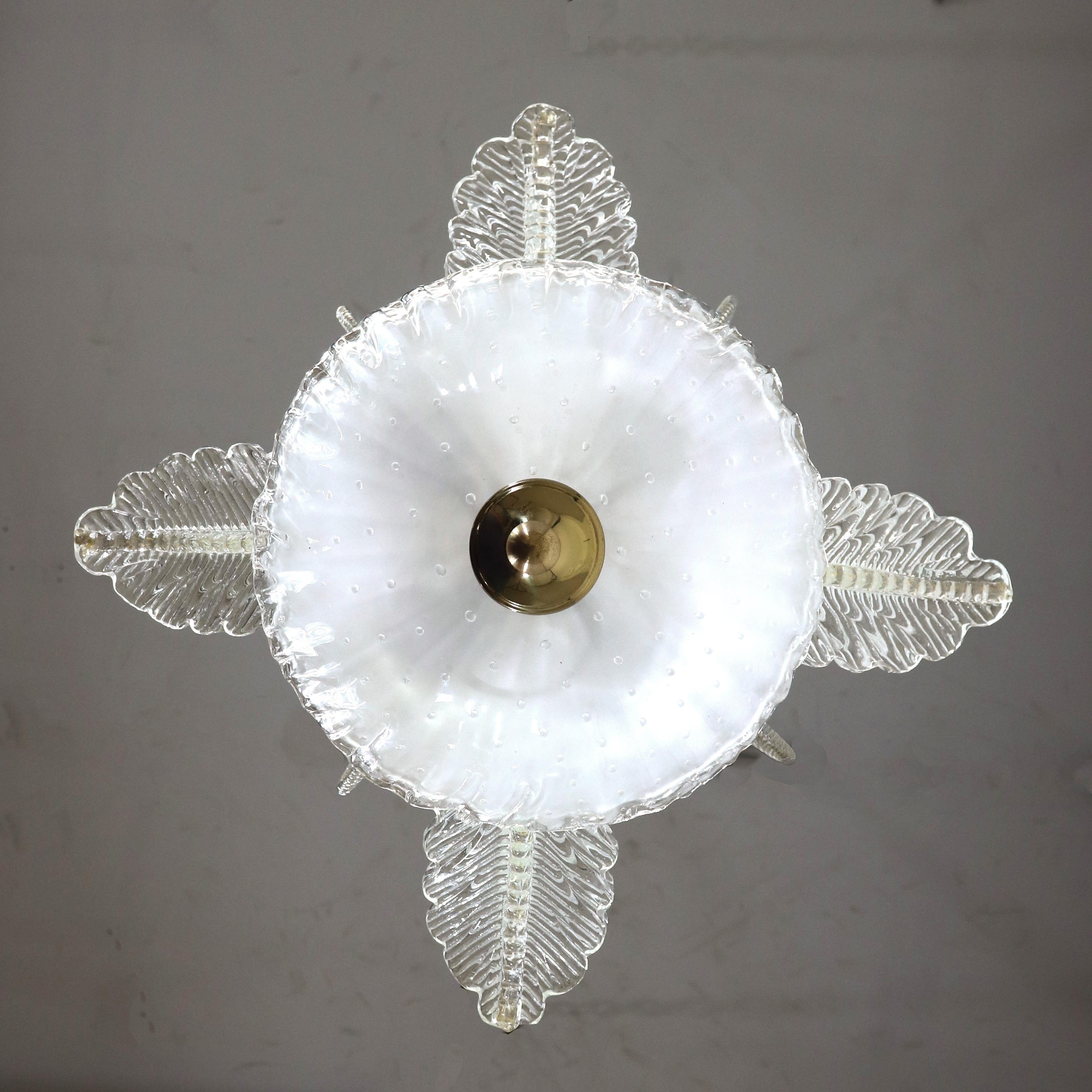 Lampadario di Murano della metà del secolo scorso alla maniera di Ercole Barovier in vendita 3