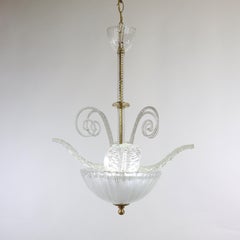 Midcentury Murano Chandelier in the Manner of Ercole Barovier