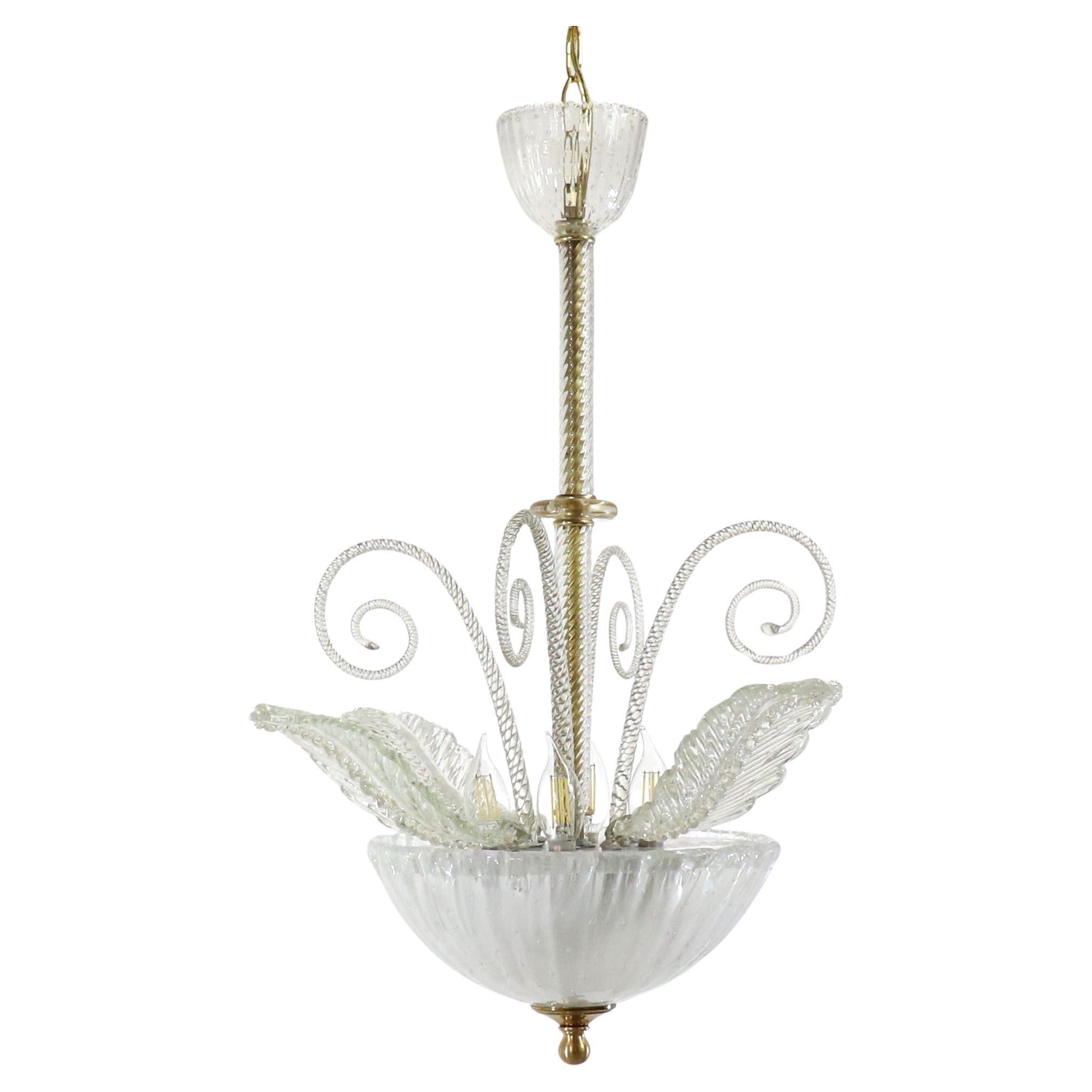 Midcentury Murano Chandelier in the Manner of Ercole Barovier