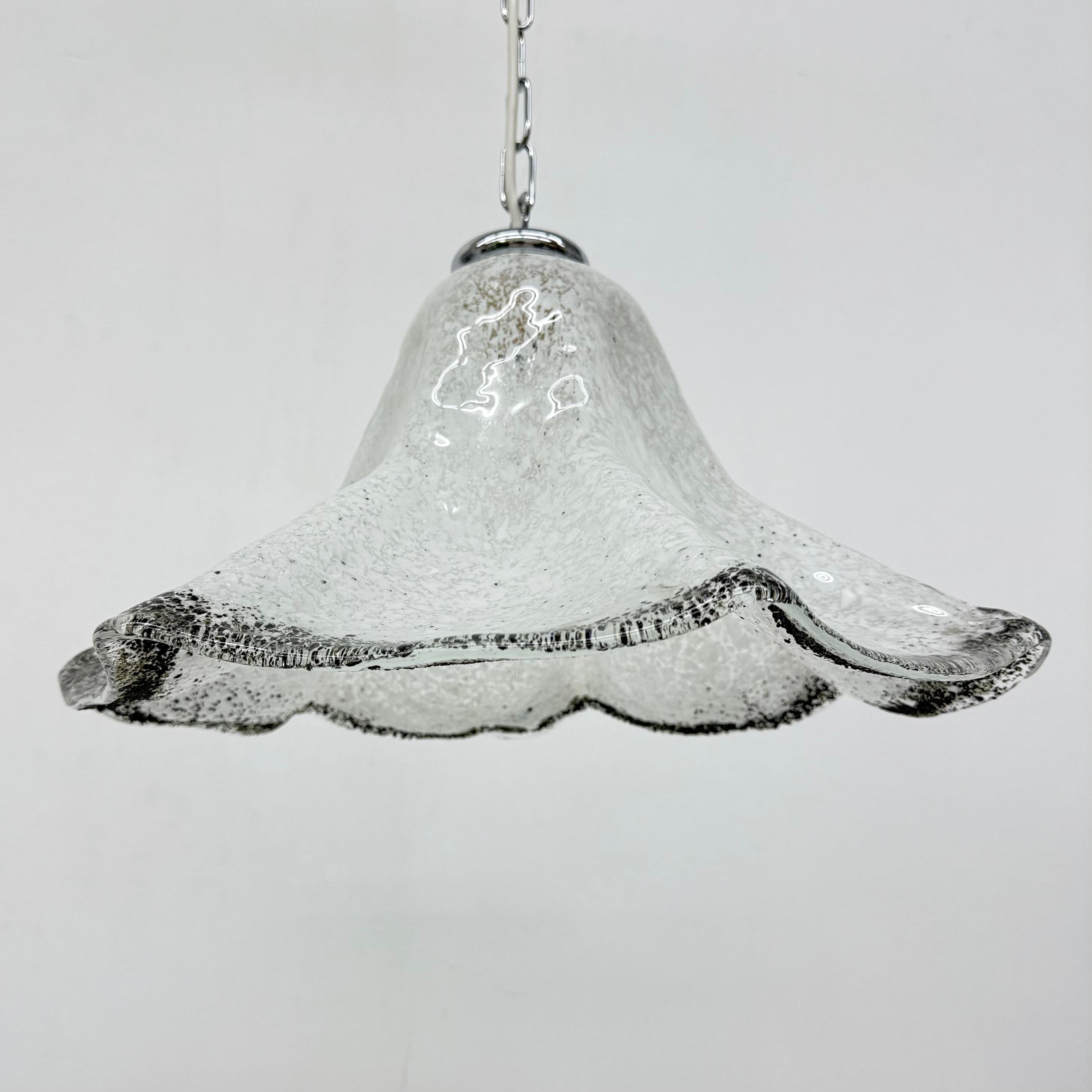 Lampada a sospensione in vetro di Murano del Medioevo di Mazzega Murano , anni '70 in vendita 6