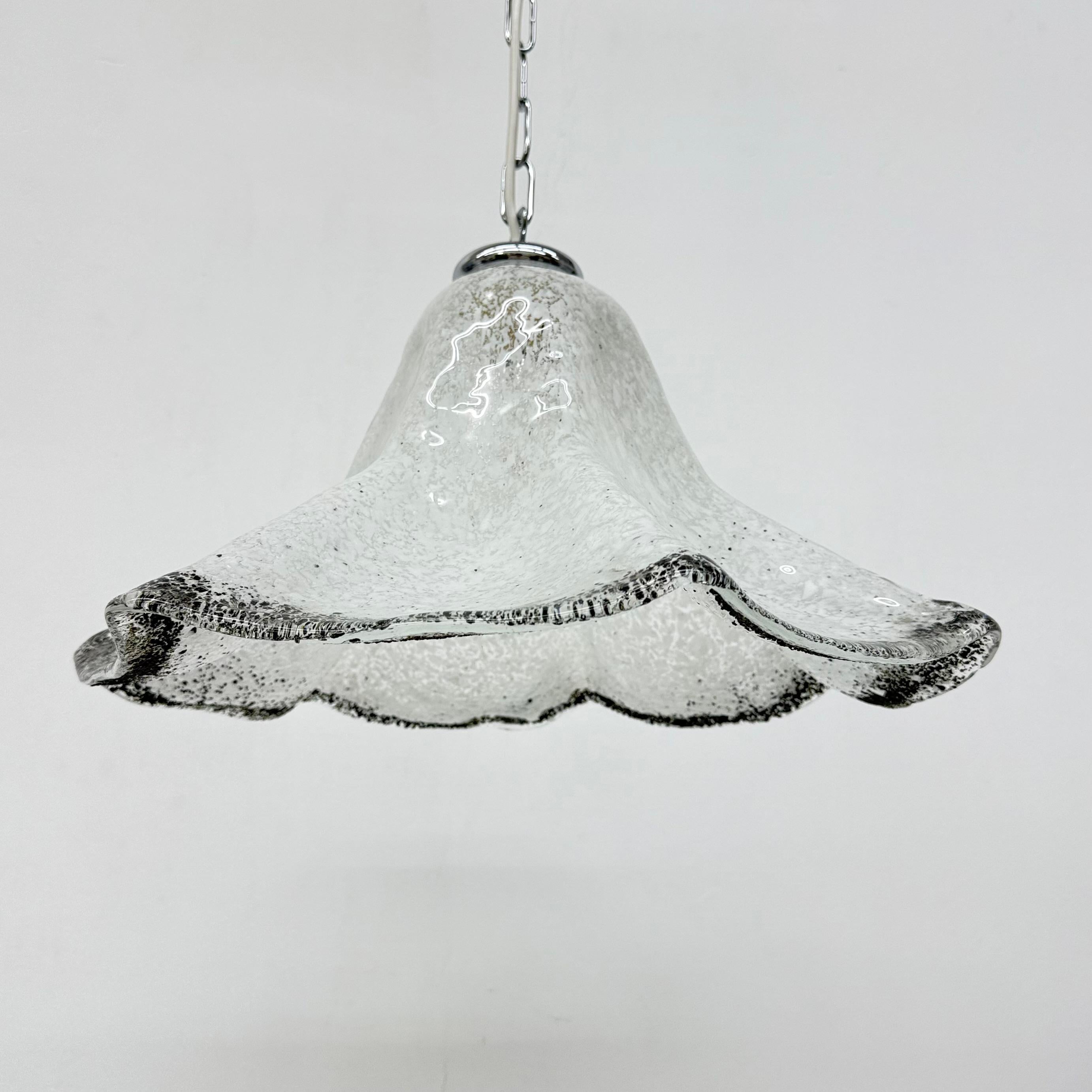 Lampada a sospensione in vetro di Murano del Medioevo di Mazzega Murano , anni '70 in vendita 7