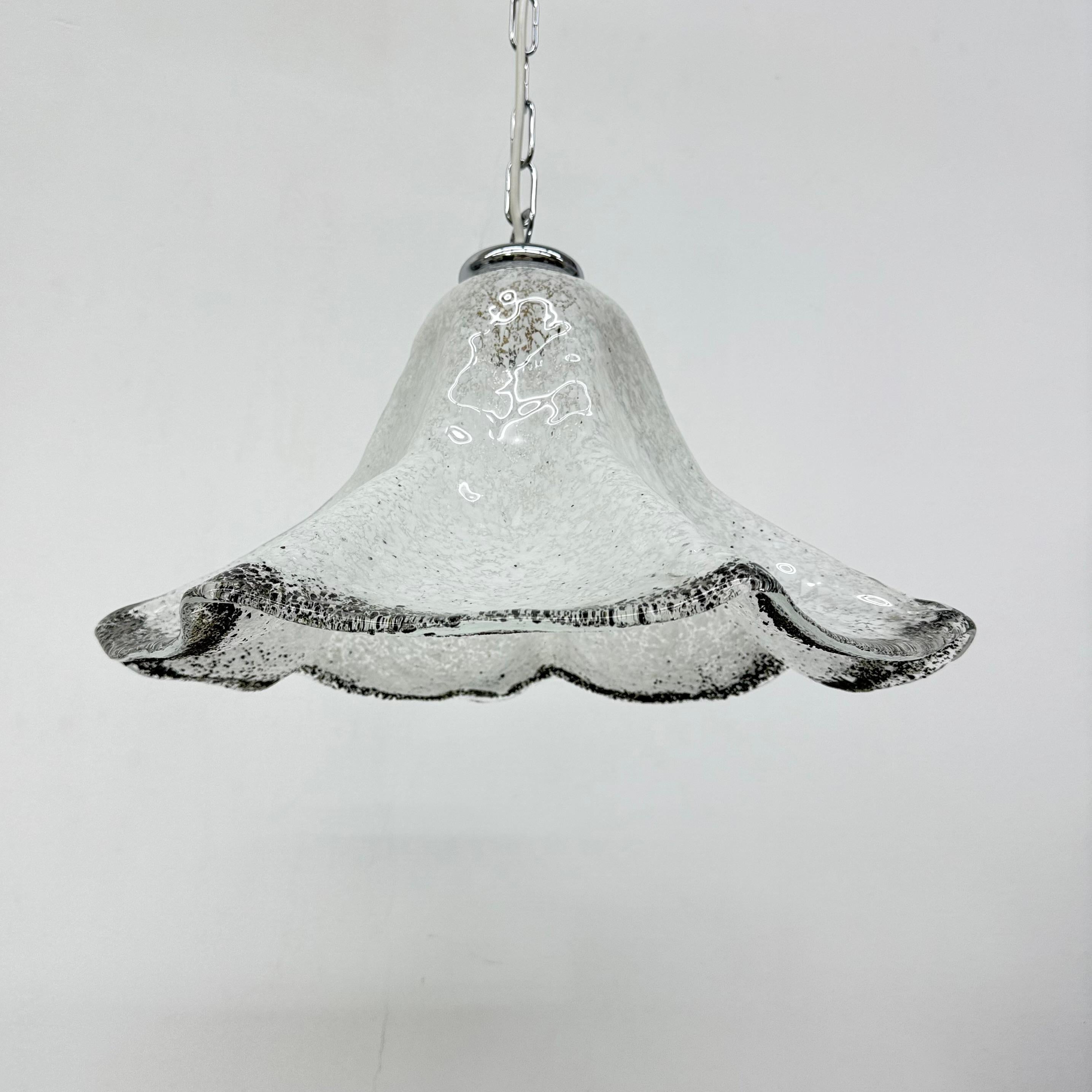 Lampada a sospensione in vetro di Murano del Medioevo di Mazzega Murano , anni '70 in vendita 9