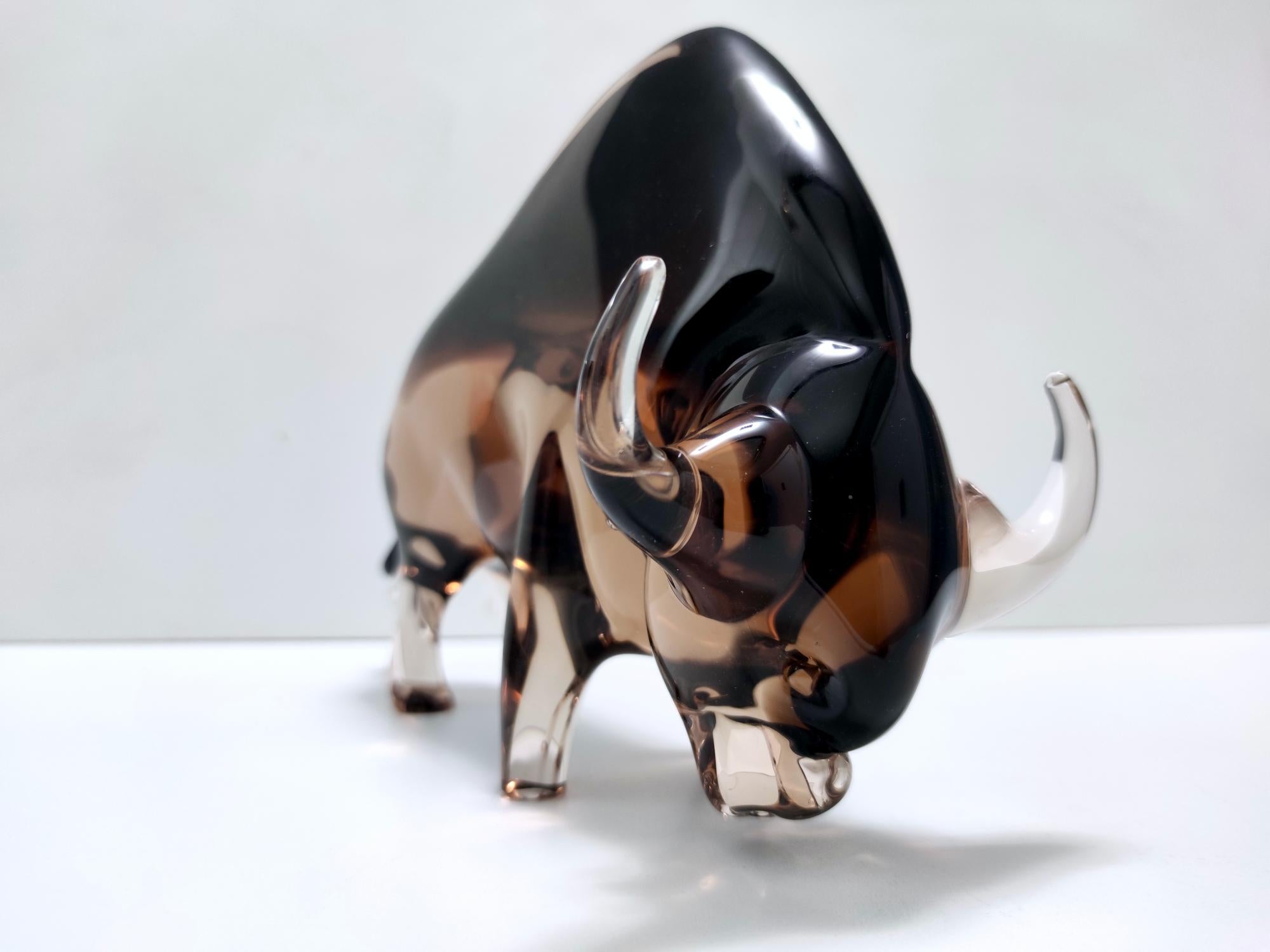 Midcentury Murano Glass American Buffalo Ascribable to Seguso, Italy 2