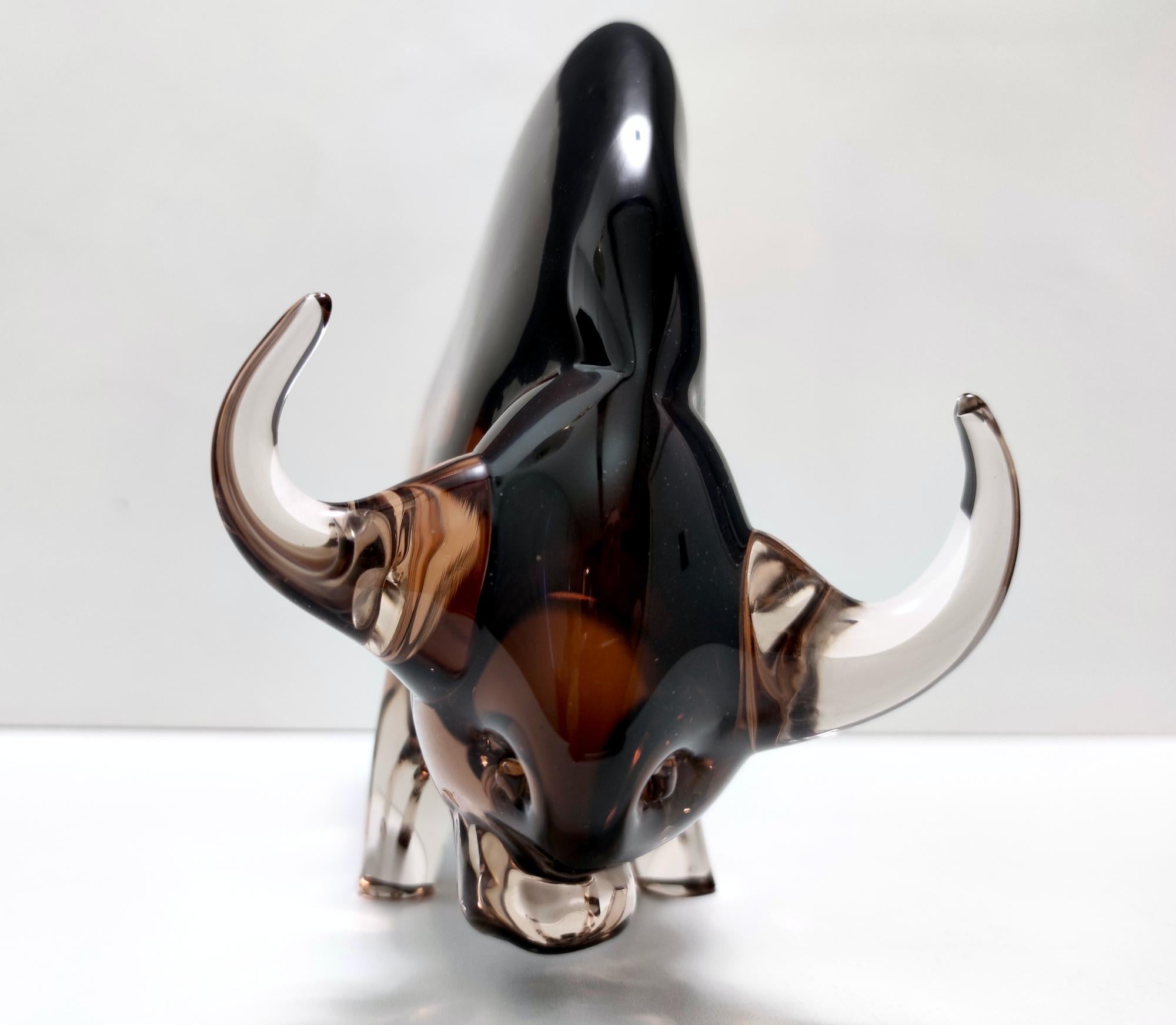 Midcentury Murano Glass American Buffalo Ascribable to Seguso, Italy 3