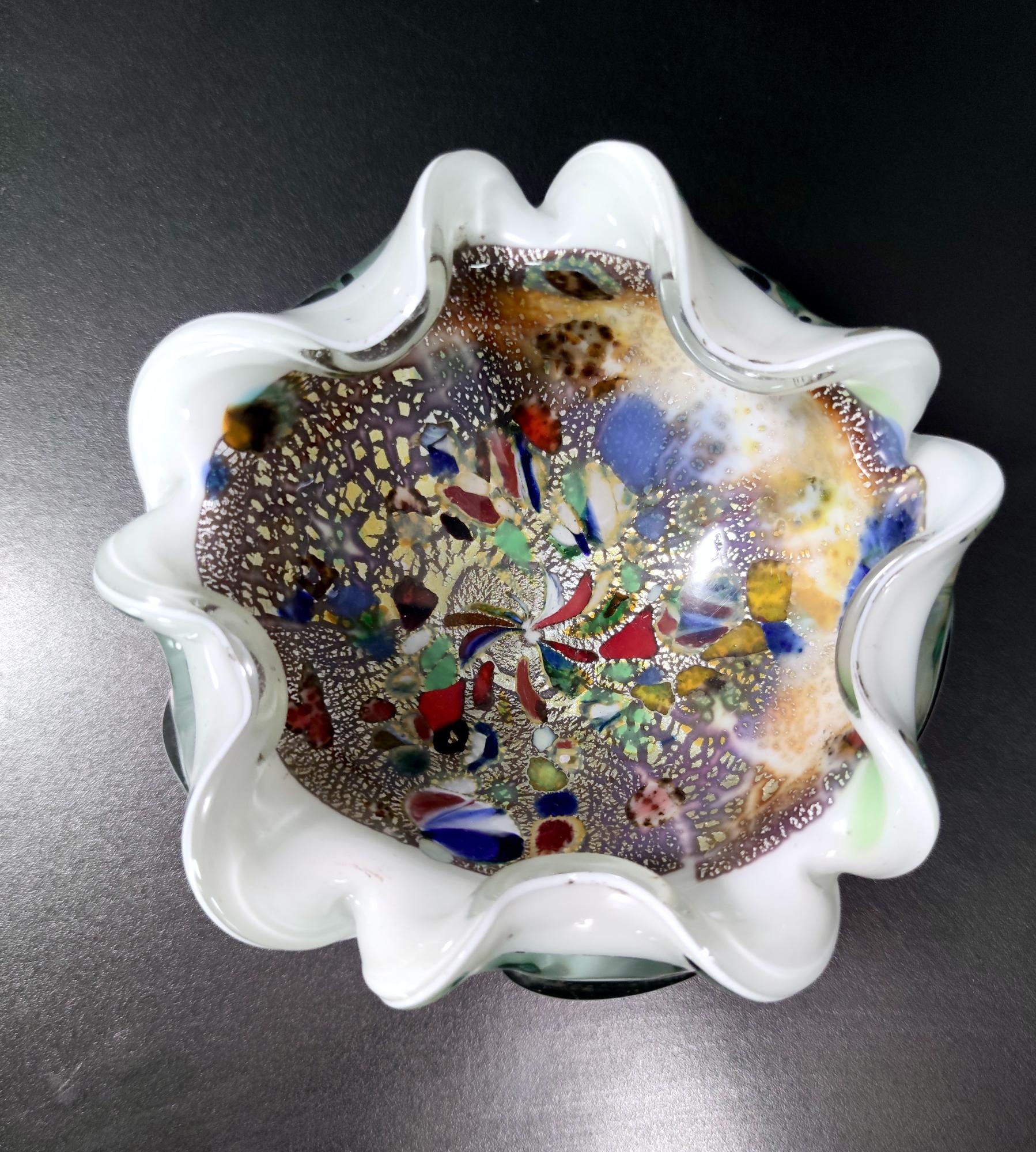 Vintage Murano Glass Ashtray or Trinket Bowl by Avem Attributed to Dino Martens In Excellent Condition For Sale In Bresso, Lombardy