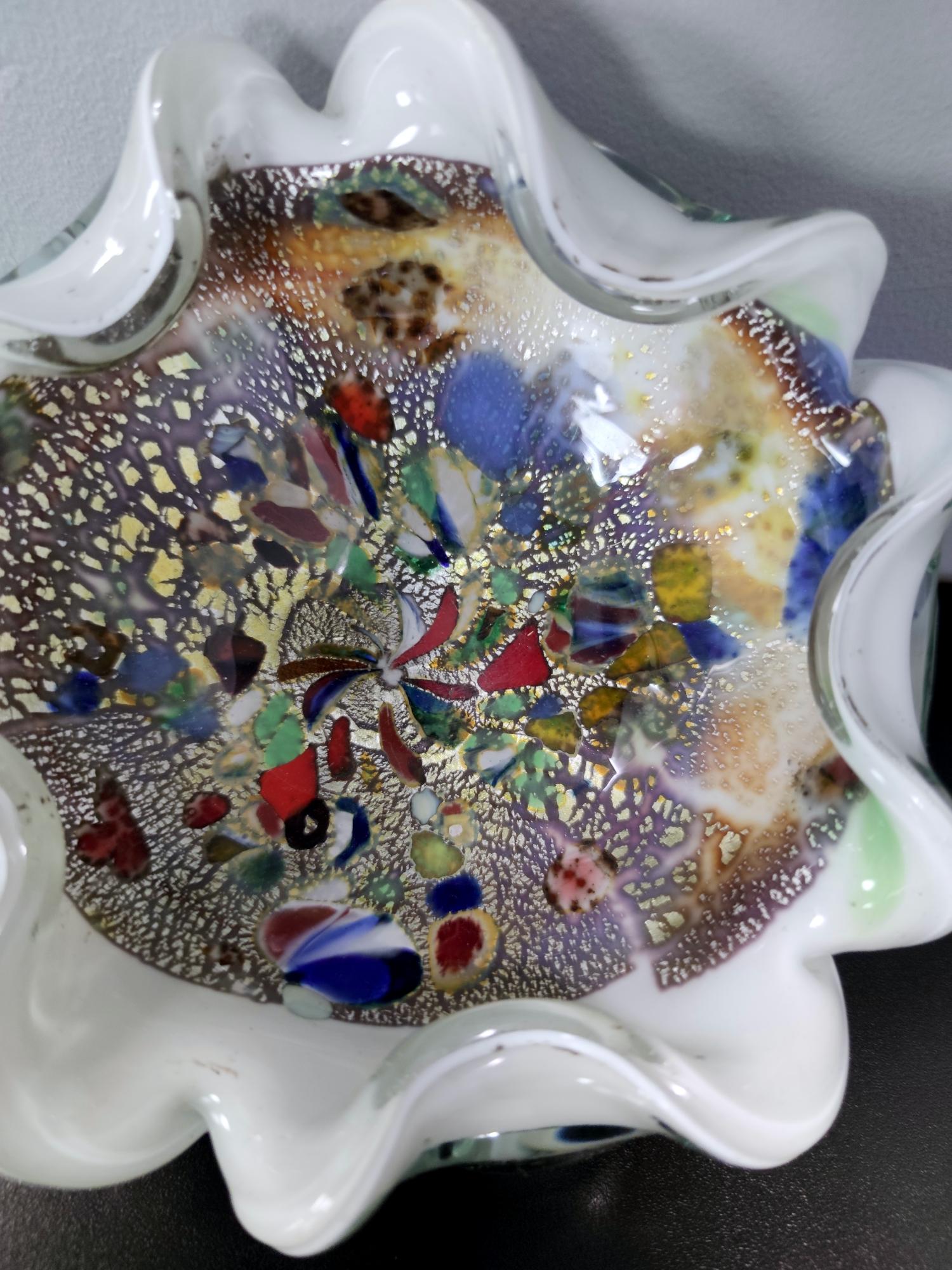 Mid-20th Century Vintage Murano Glass Ashtray or Trinket Bowl by Avem Attributed to Dino Martens For Sale