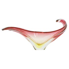 Centre de table en verre Murano du milieu du siècle