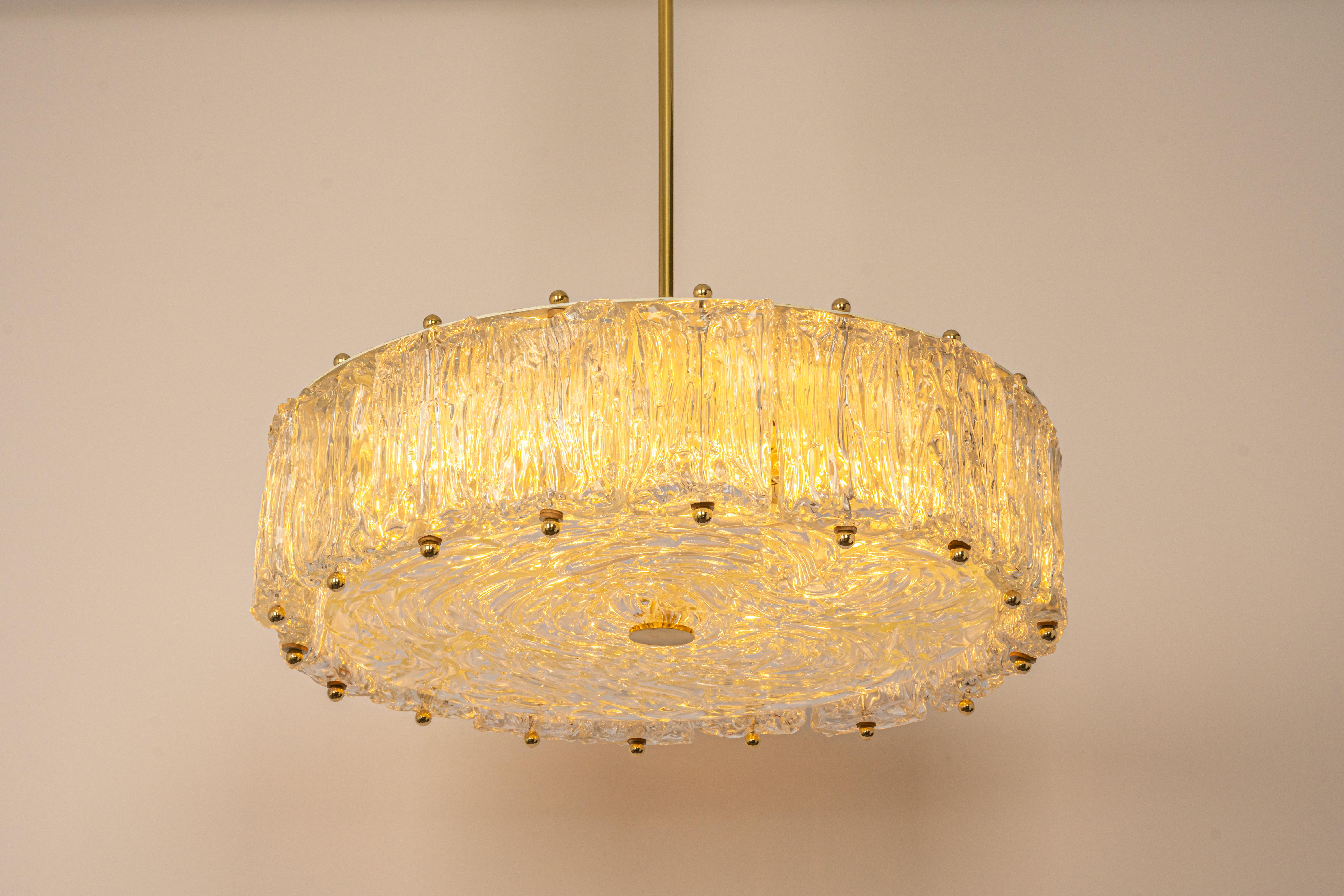 Mid-20th Century Midcentury Murano Glass Chandelier by Barovier & Toso, Italy, 1960s
