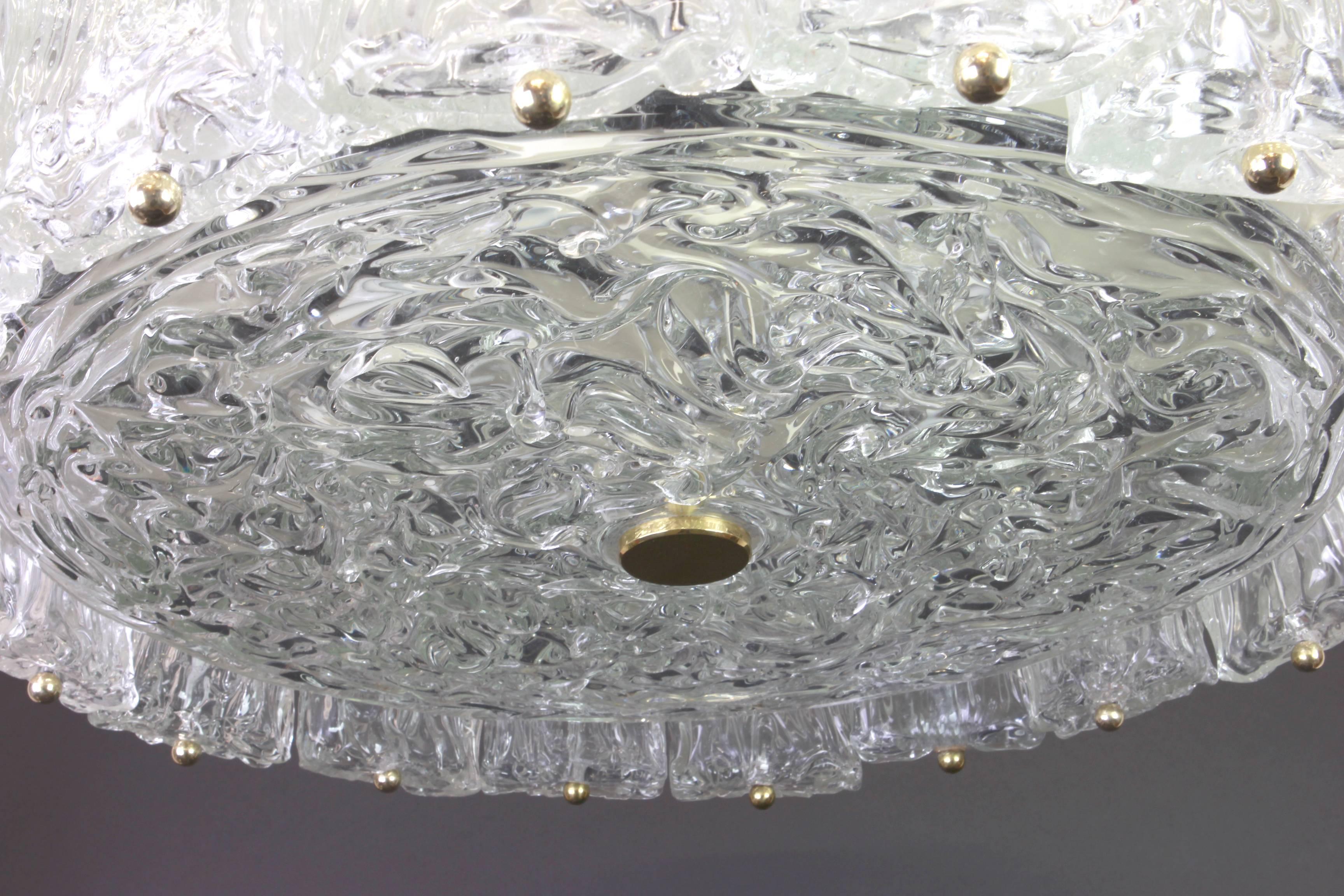Midcentury Murano Glass Chandelier by Barovier & Toso, Italy, 1960s 1