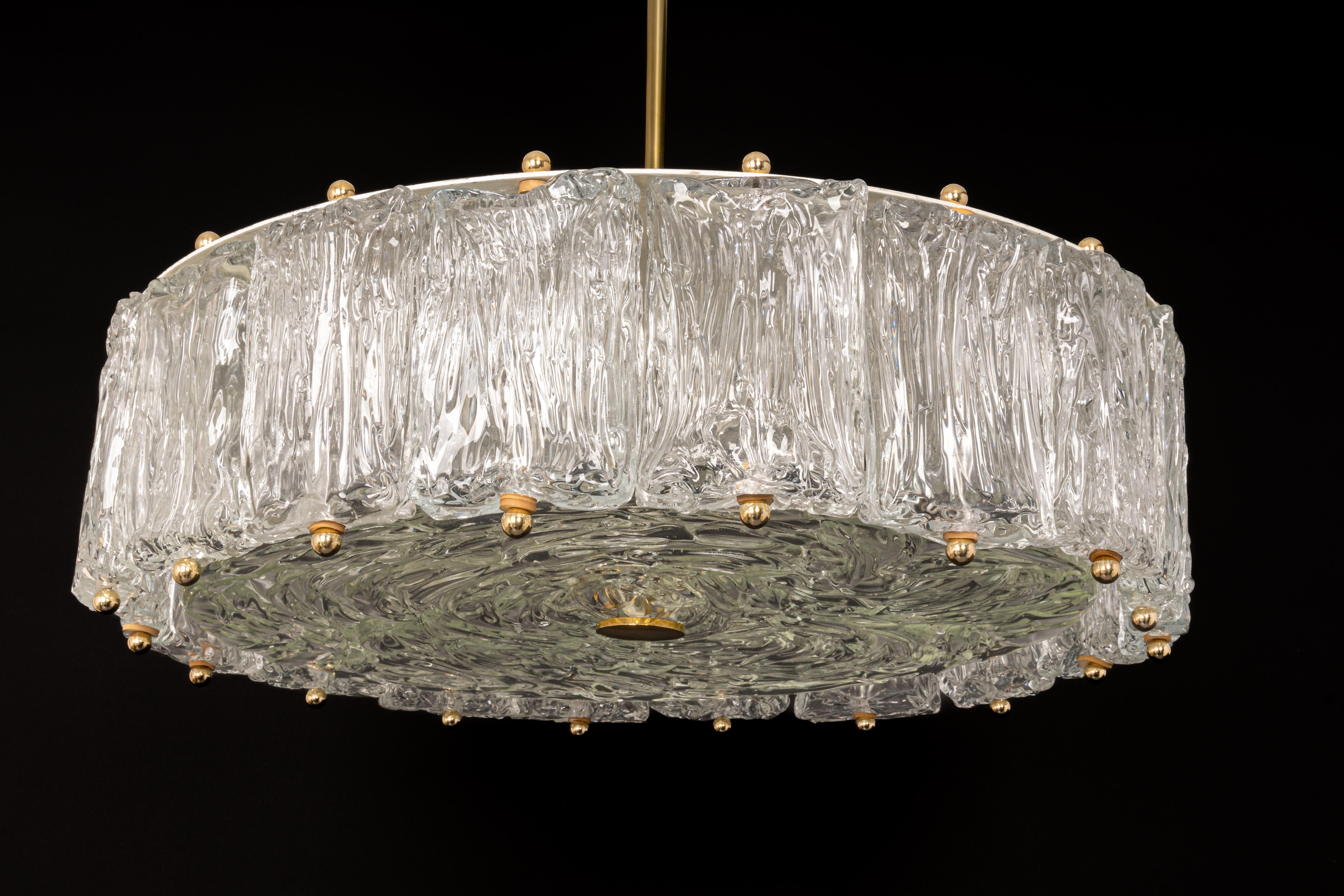 Midcentury Murano Glass Chandelier by Barovier & Toso, Italy, 1960s 4