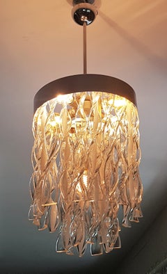 Midcentury Murano Glass Chandelier by Mazzega, Italy, 1965