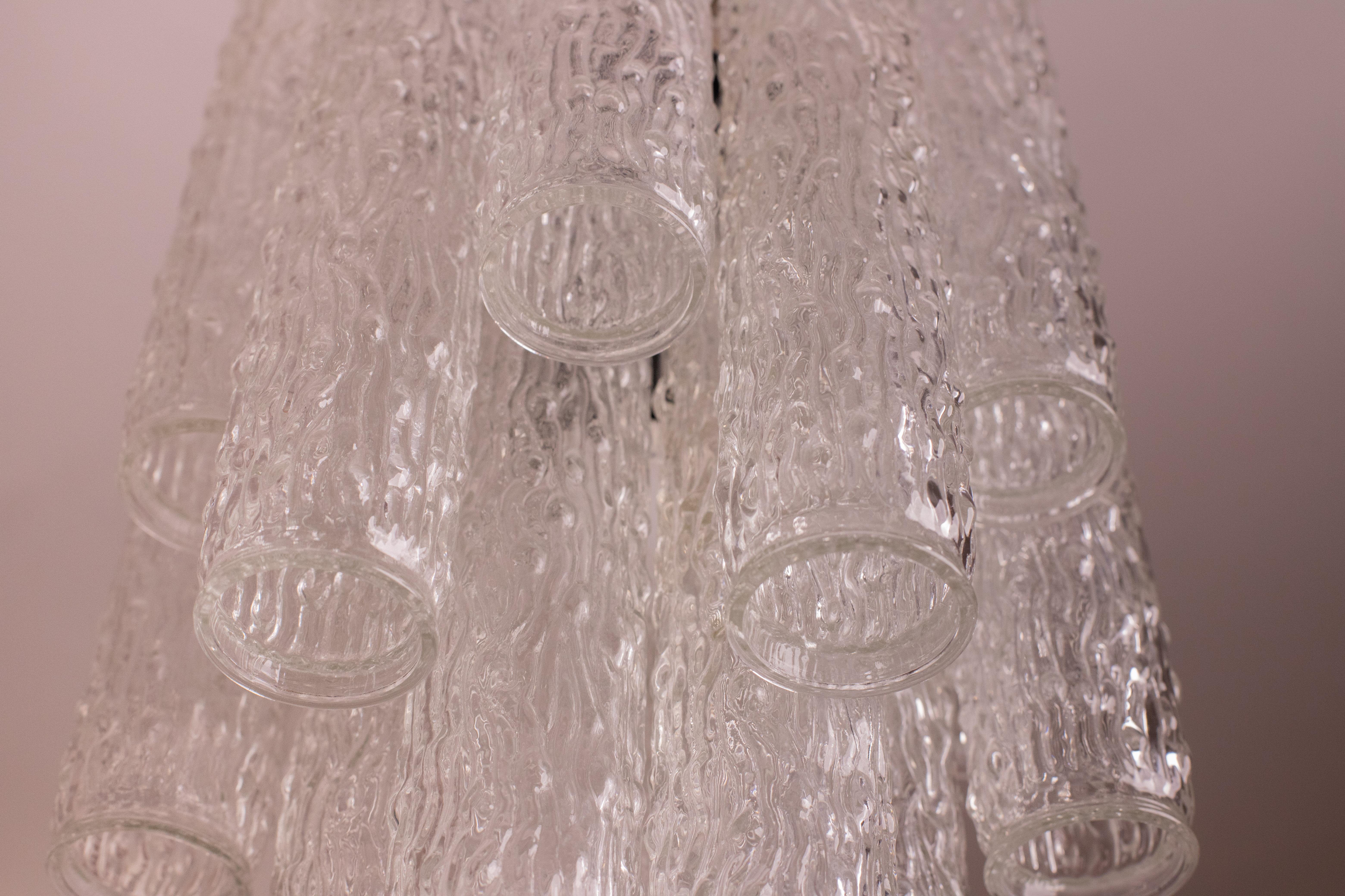 Kronleuchter aus Muranoglas aus der Mitte des Jahrhunderts Tronchi von Toni Zuccheri für Venini, 1960er Jahre im Angebot 11