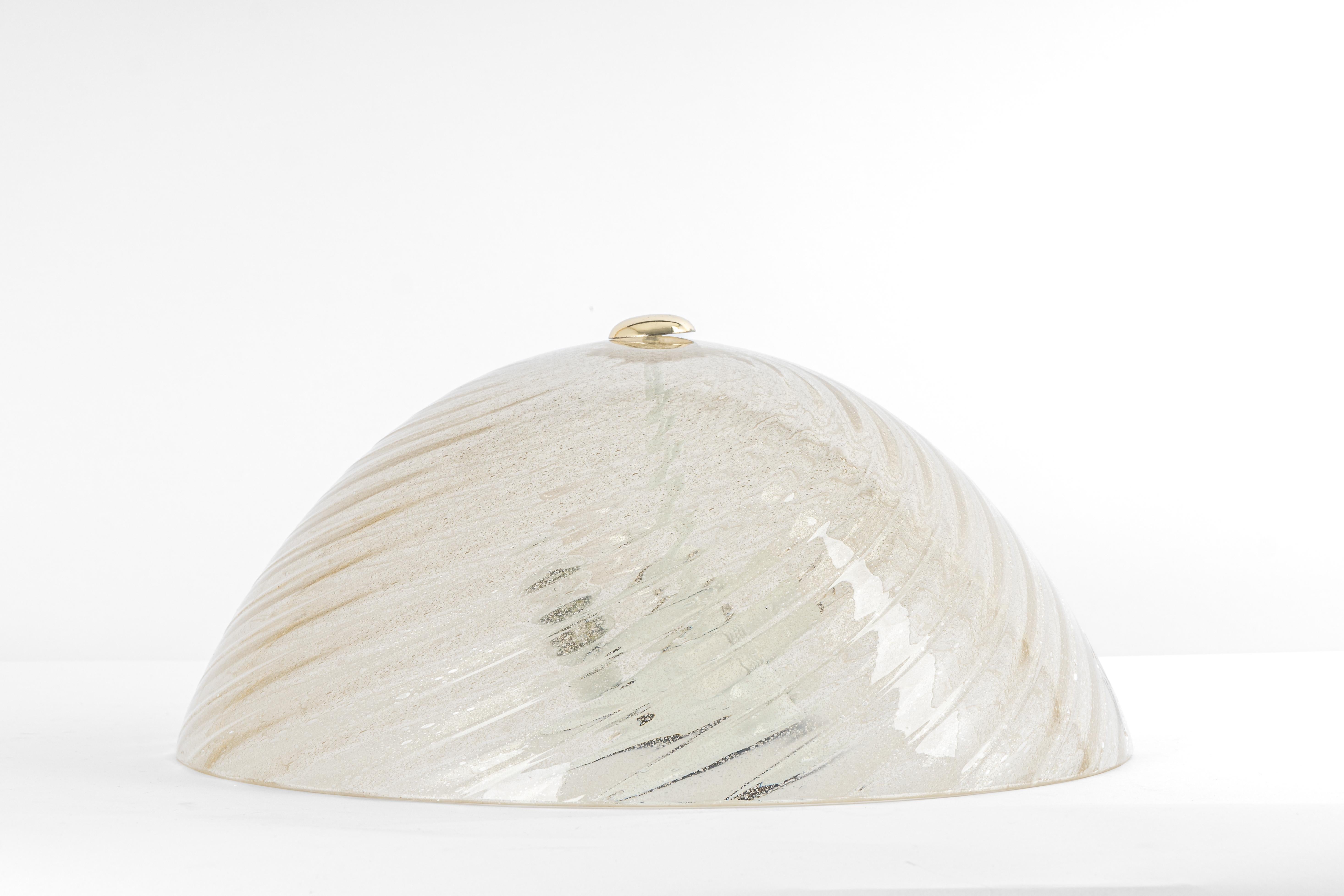 Mid-Century Modern Mid-Century Murano Glass Flush Mount by Barovier & Toso, Italy, 1960s For Sale