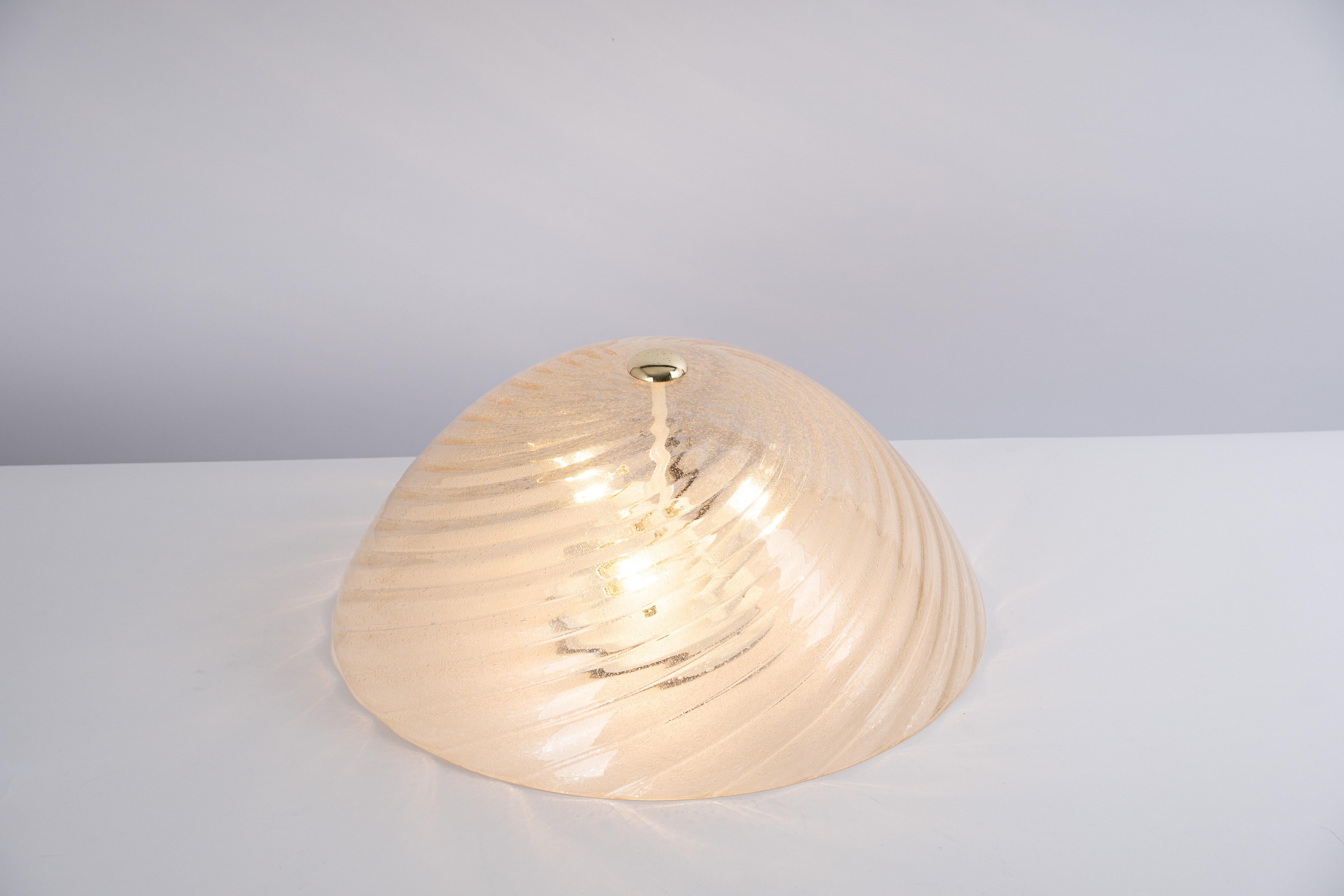 Mid-Century Murano Glass Flush Mount by Barovier & Toso, Italy, 1960s For Sale 2