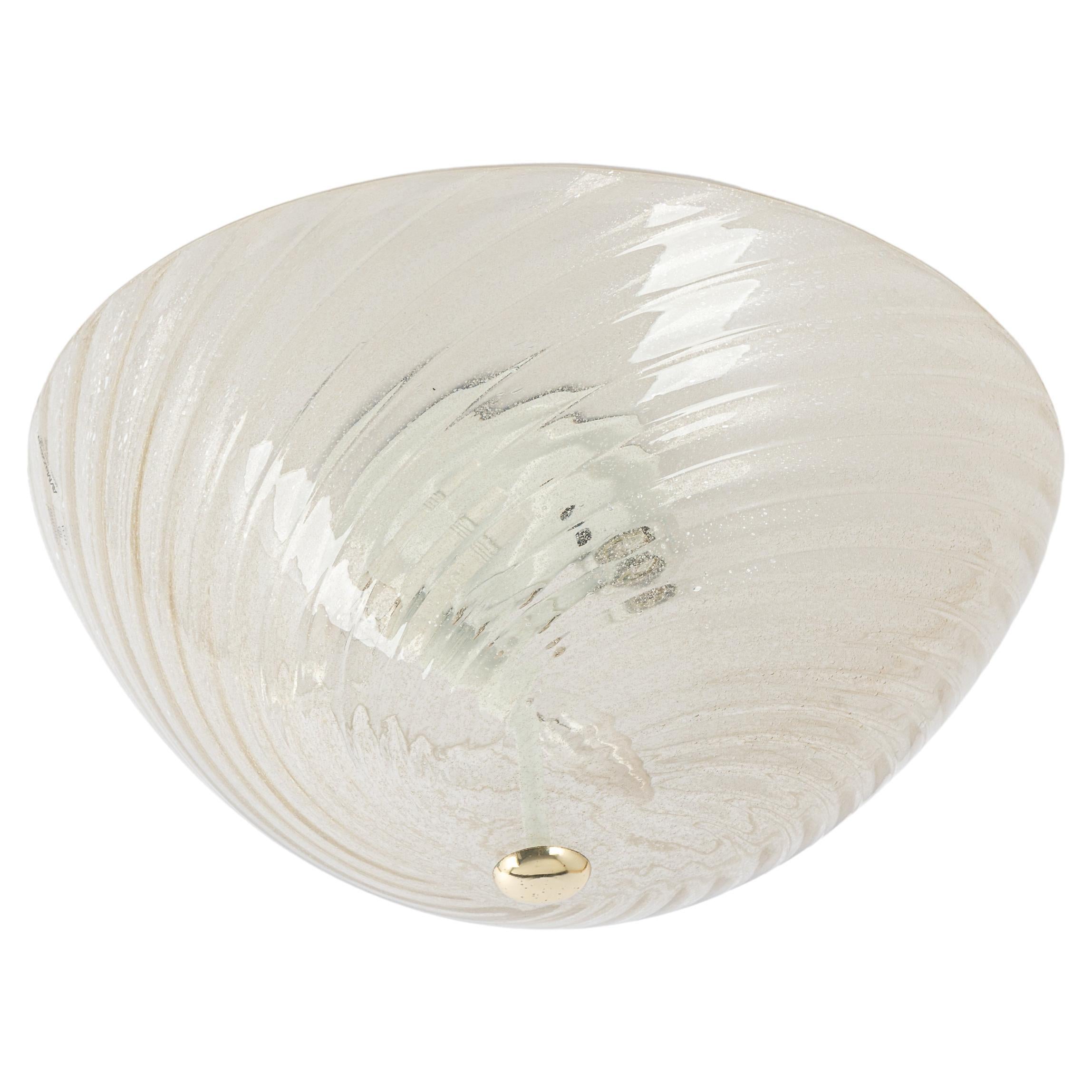 Mid-Century Murano Glass Flush Mount by Barovier & Toso, Italy, 1960s For Sale