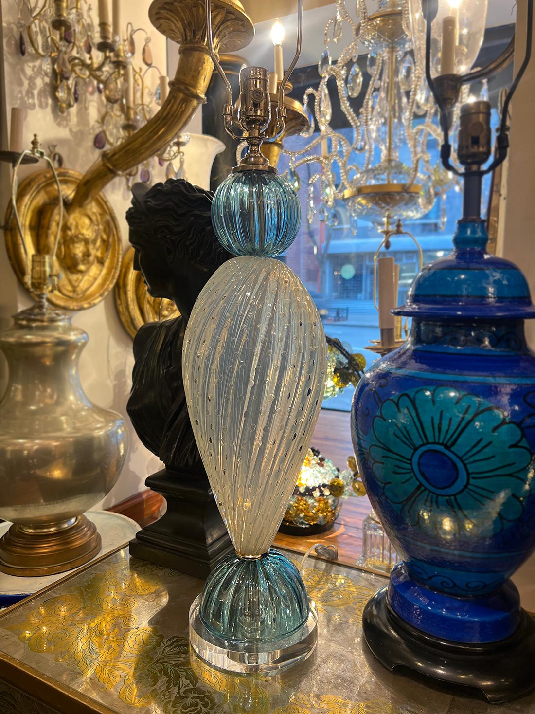 Lámpara de cristal de Murano de mediados de siglo Cristal de Murano en venta