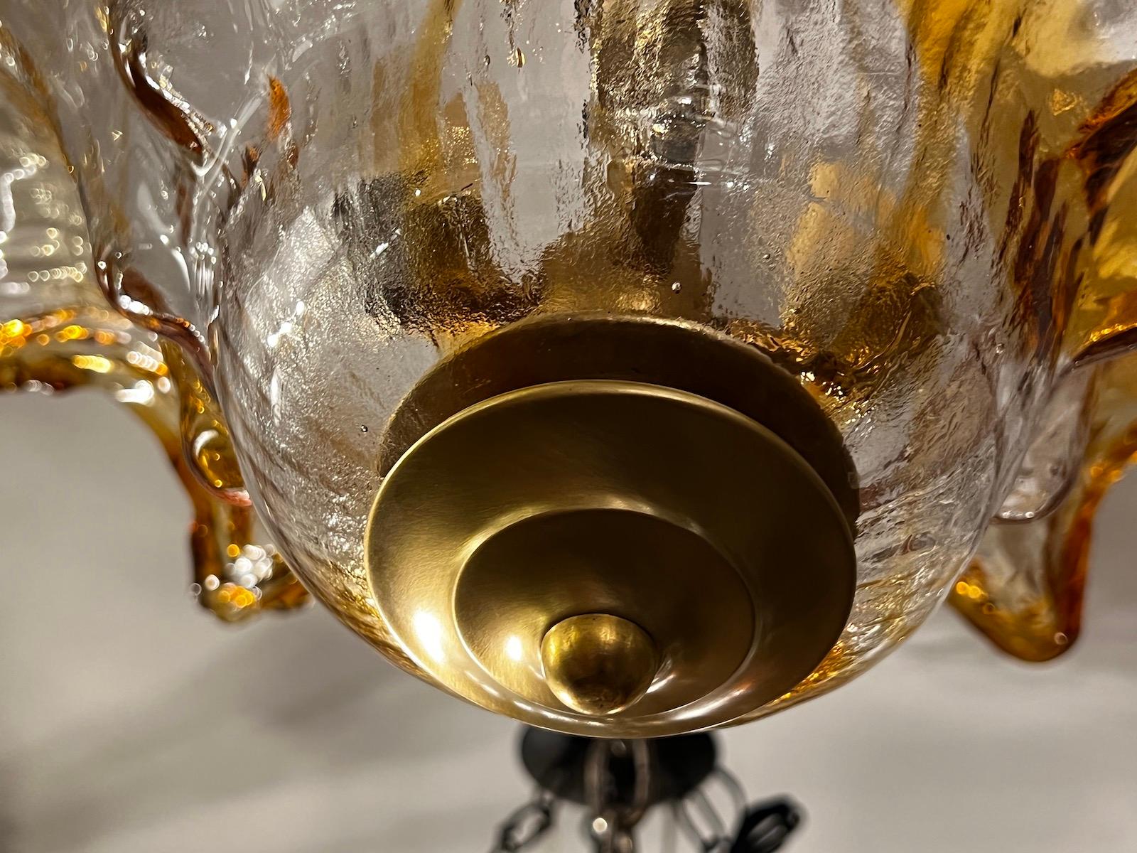 Muranoglas-Leuchte aus der Mitte des Jahrhunderts im Zustand „Gut“ im Angebot in New York, NY