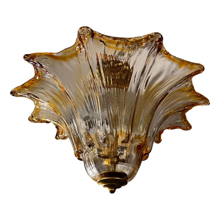 Midcentury Murano Glass Light Fixture For Sale at 1stDibs