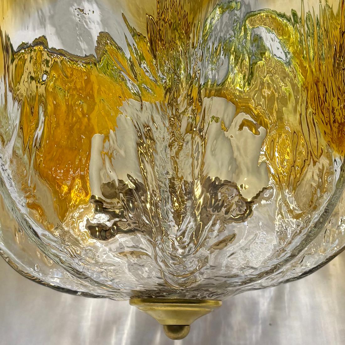 Mid-20th Century Midcentury Murano Glass Light Fixture For Sale