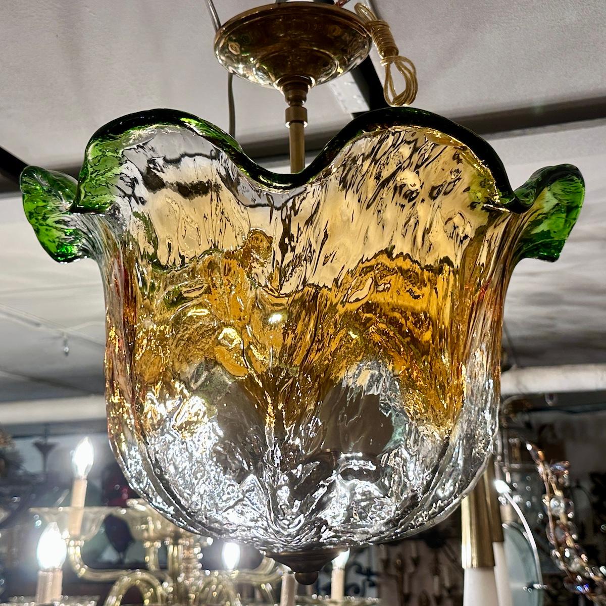 Midcentury Murano Glass Light Fixture For Sale 1