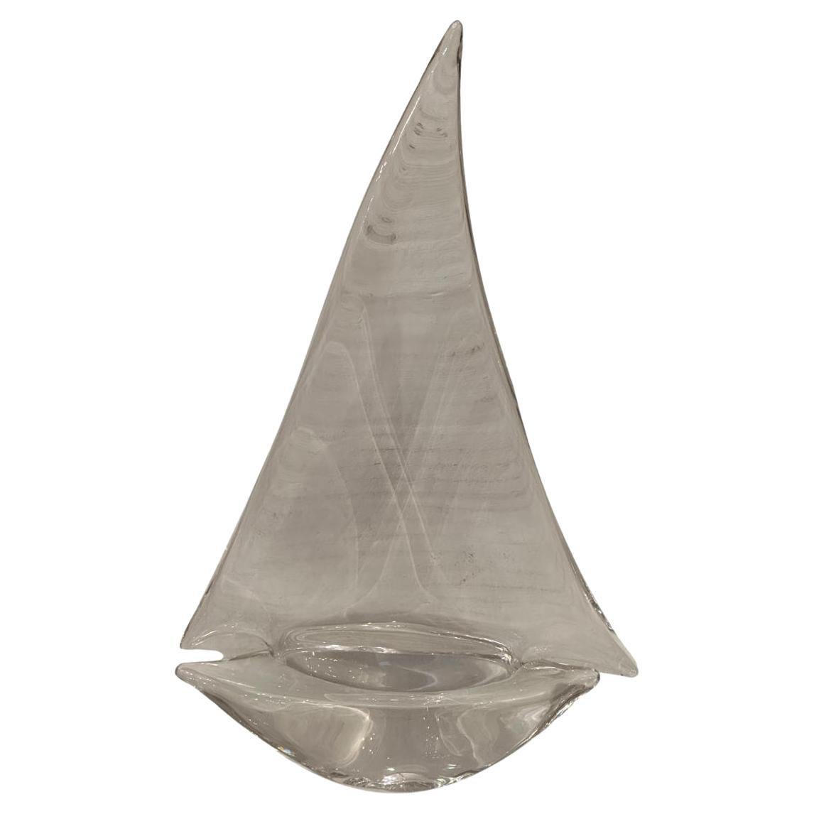 Midcentury Murano Glass Ship For Sale