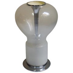 Midcentury Murano Glass Space Age Table Lamp in the style of Angelo Mangiarotti