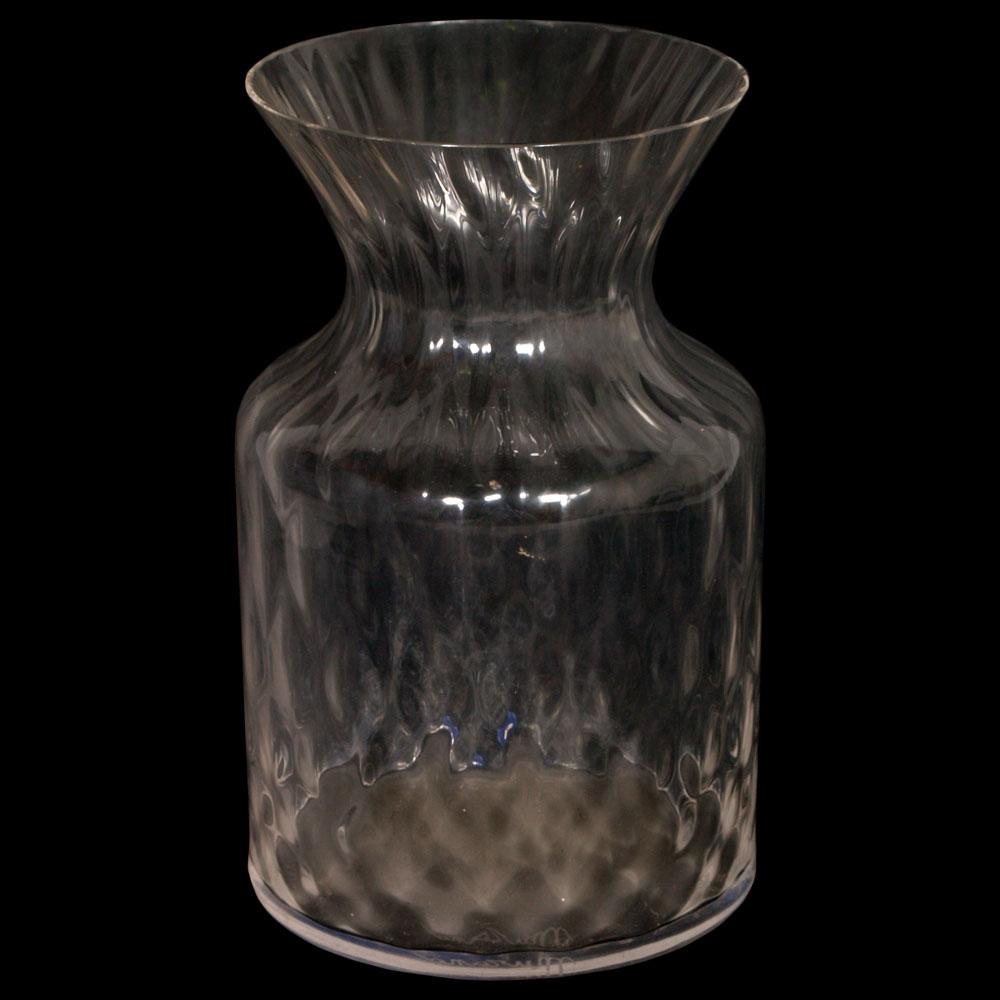 Murano glass transparent vintage vase signed Barovier in excellent conditions.
Very precious and characteristic piece

Measure cm: Height 21, diameter 12.

 