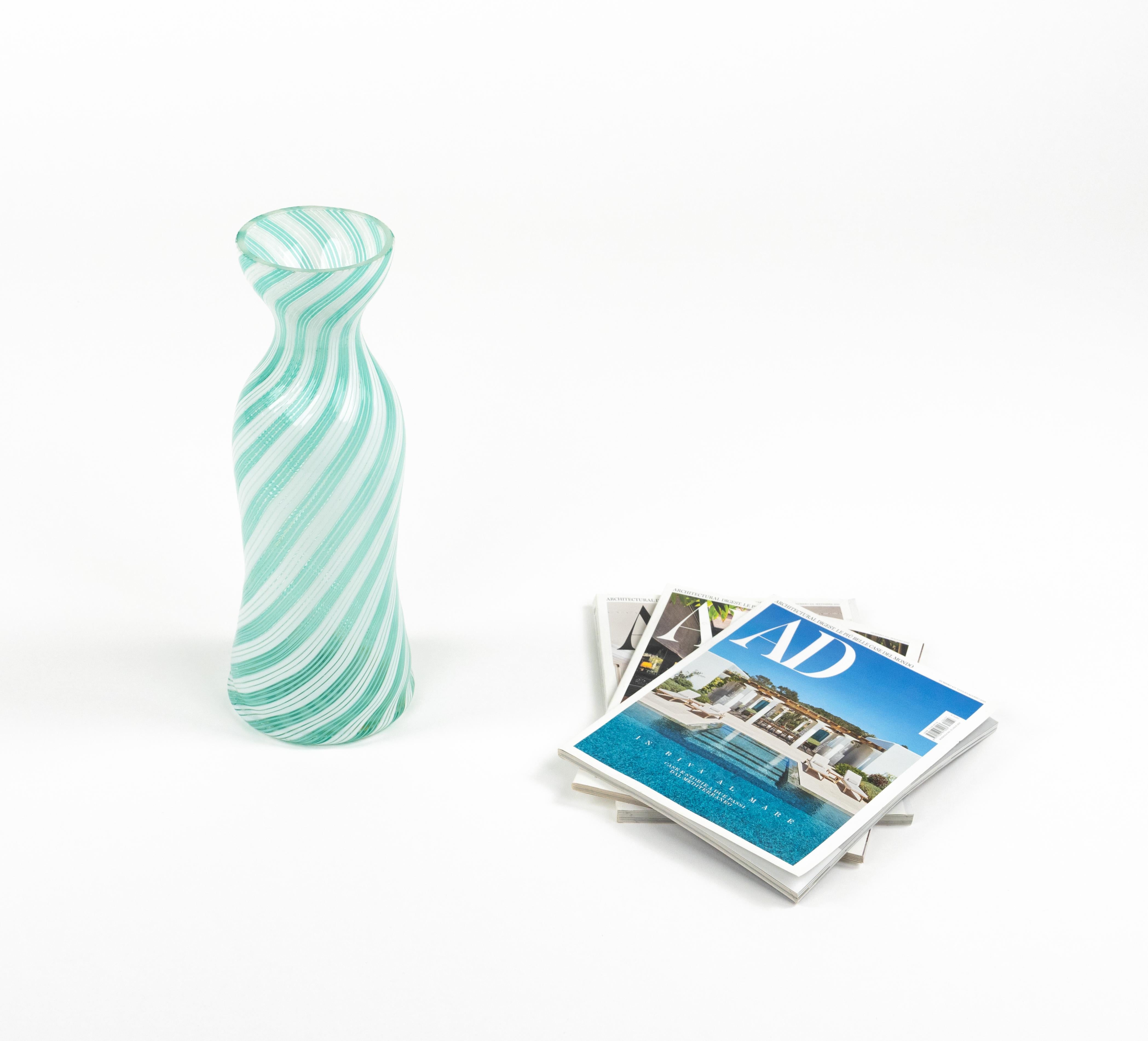 Italian Midcentury Murano Glass Vase by Dino Martens for Aureliano Toso, Italy 1950s For Sale