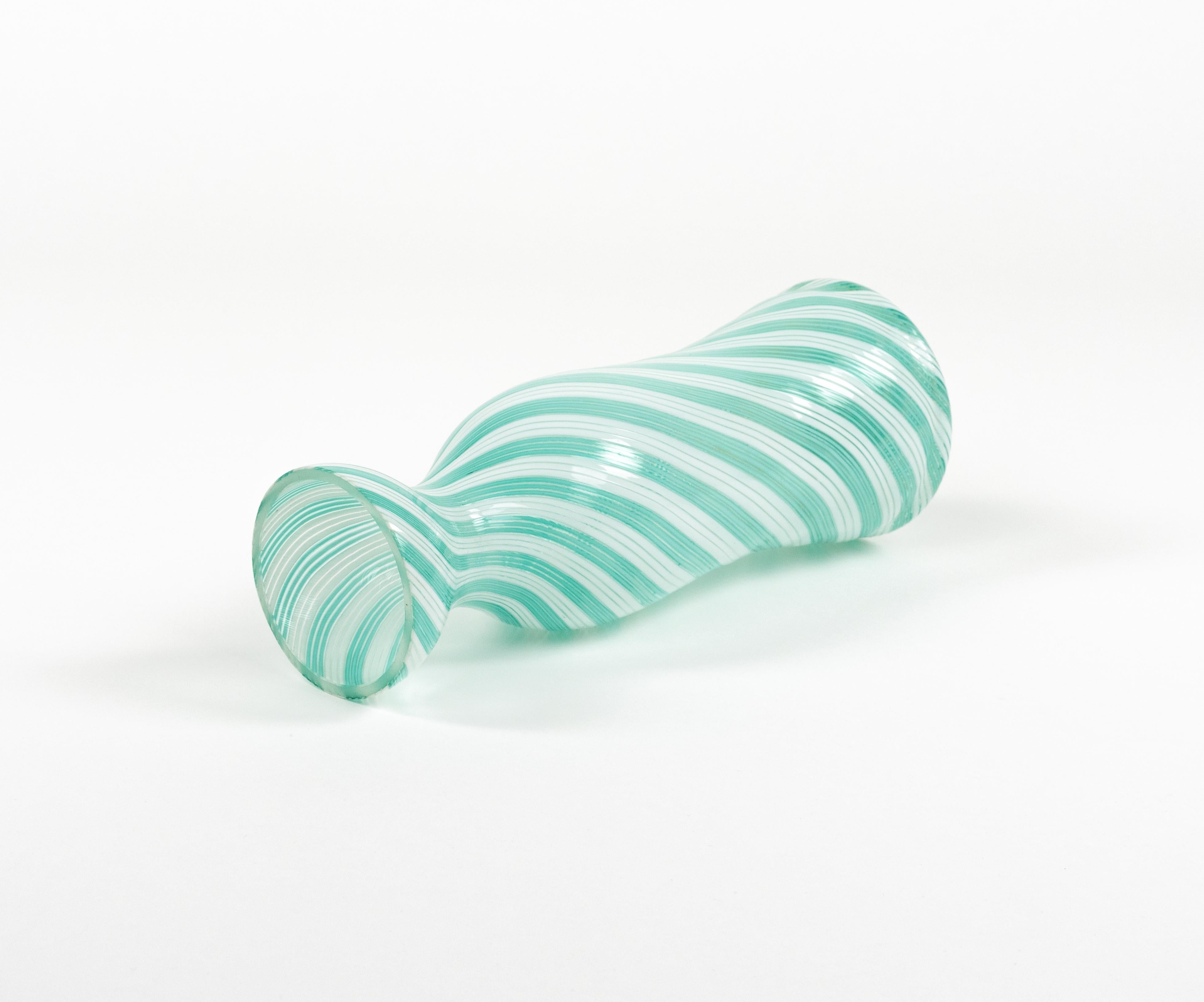 Midcentury Murano Glass Vase by Dino Martens for Aureliano Toso, Italy 1950s For Sale 1